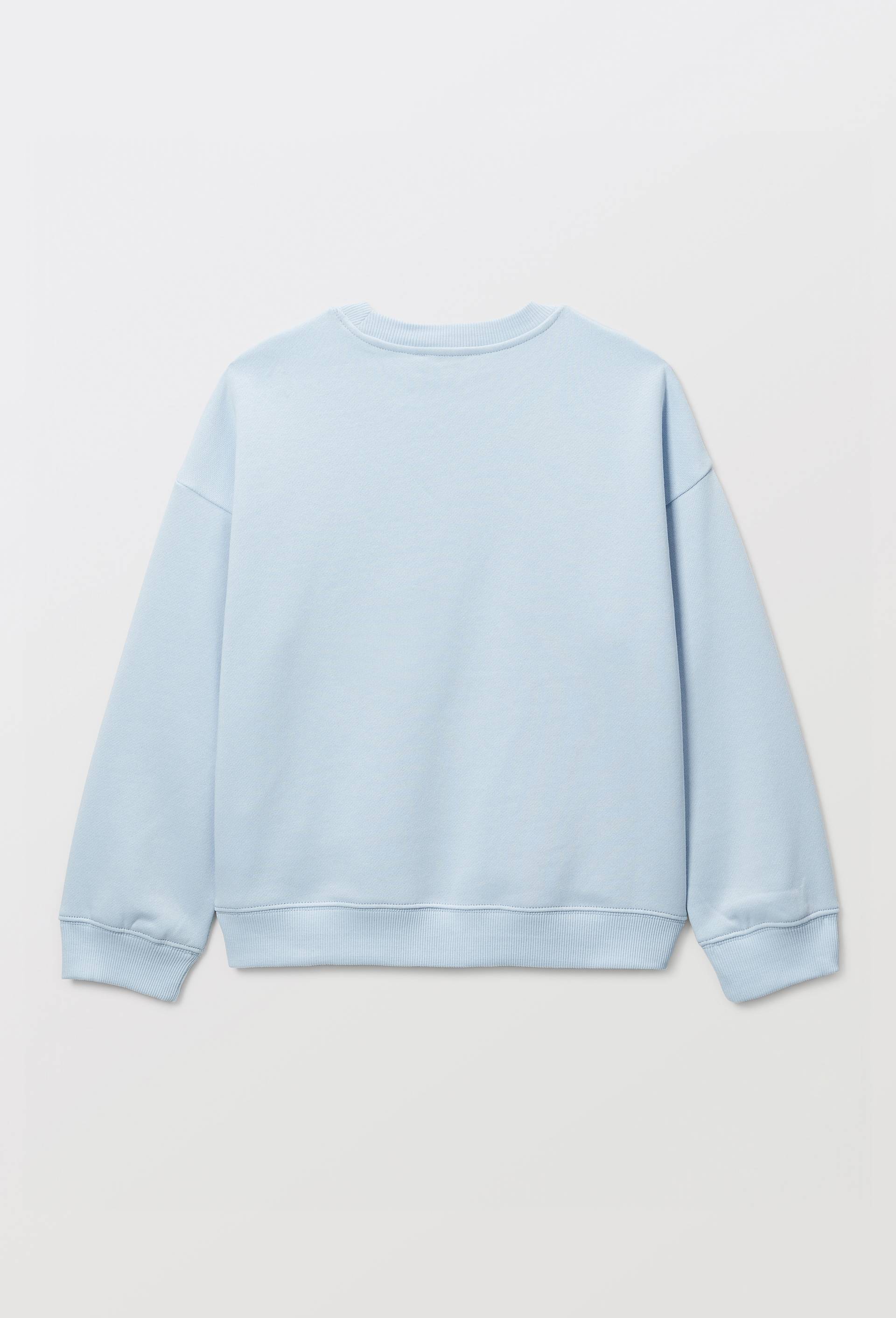 Sweat col rond &agrave; inscription en coton BIO GOTS, Bleu, large image number 2.0