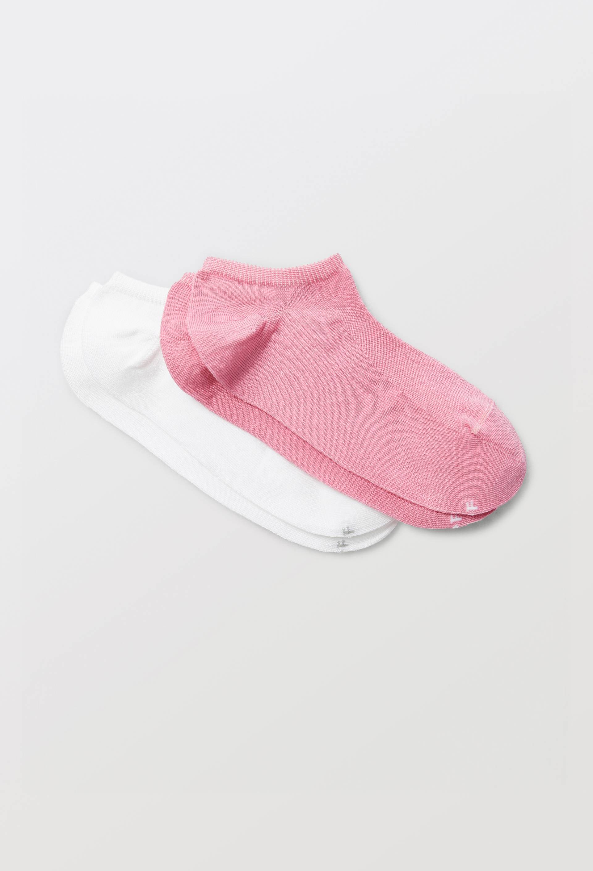 Lot de 2 paires de mini-socquettes en fil d'&eacute;cosse Bleufor&ecirc;t, Rose, large image number 0