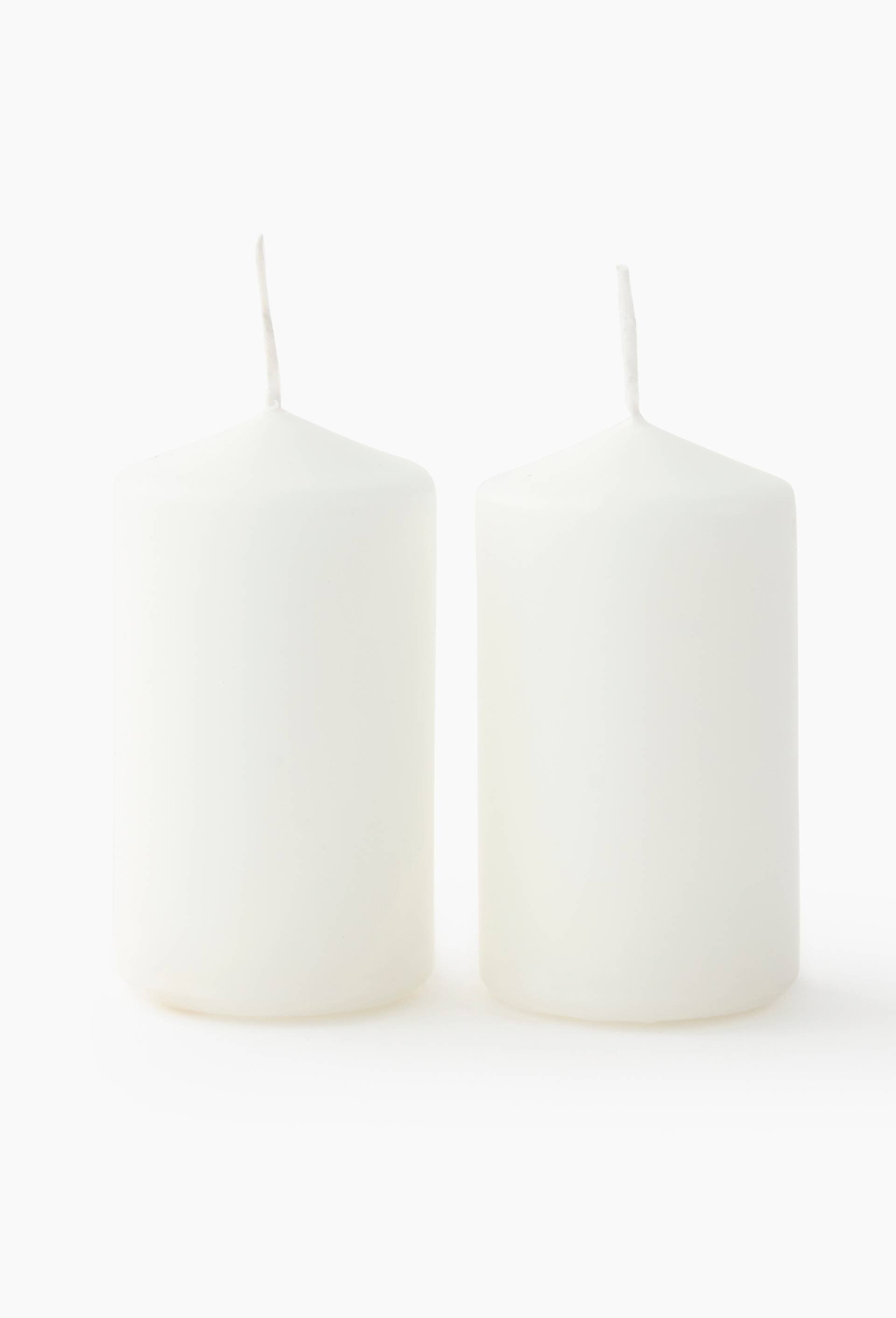Lot de 2 mini bougies fumeur blanc, Blanc, large image number 0.0