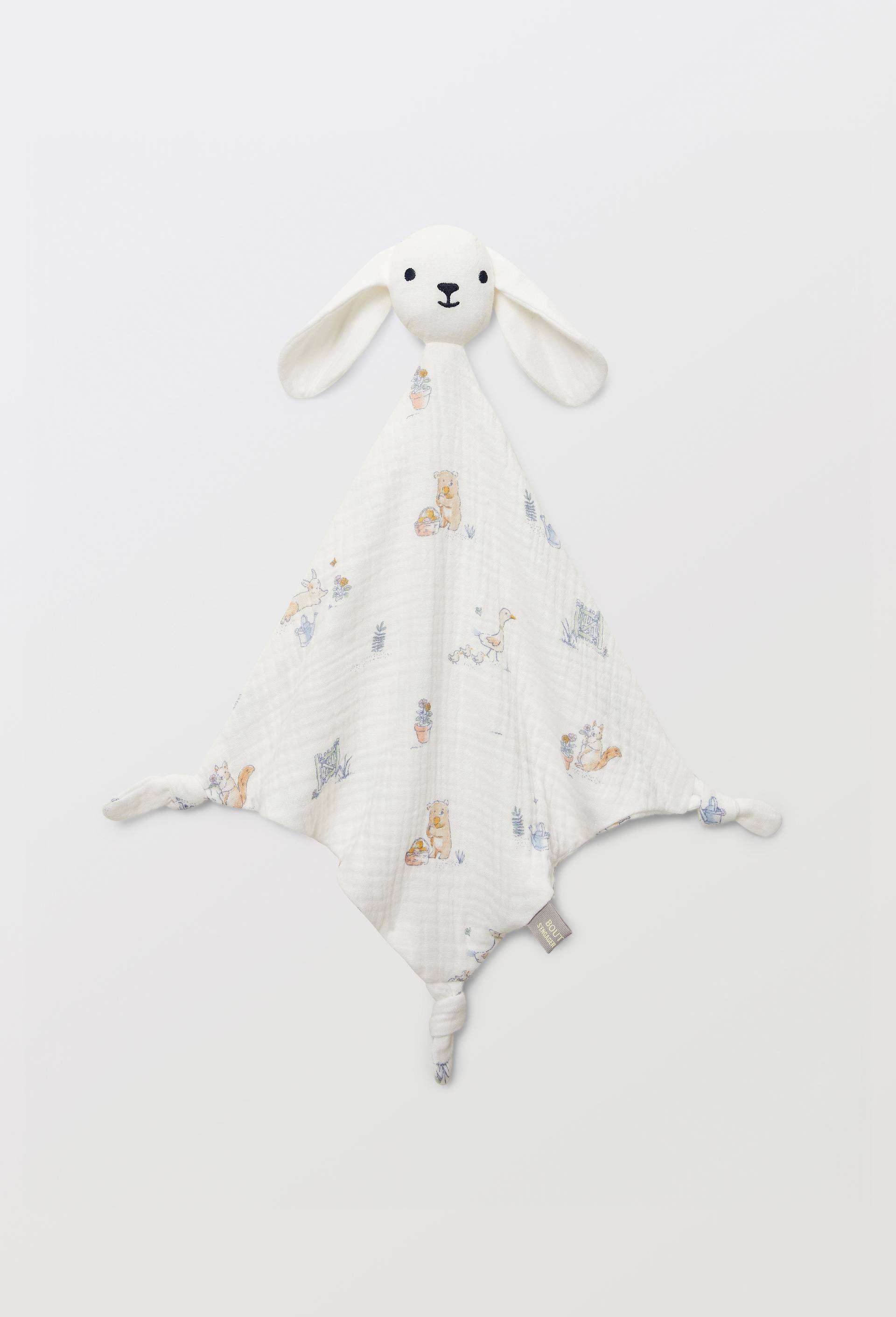 Doudou imprim&eacute; en coton BIO, Ecru, large image number 0