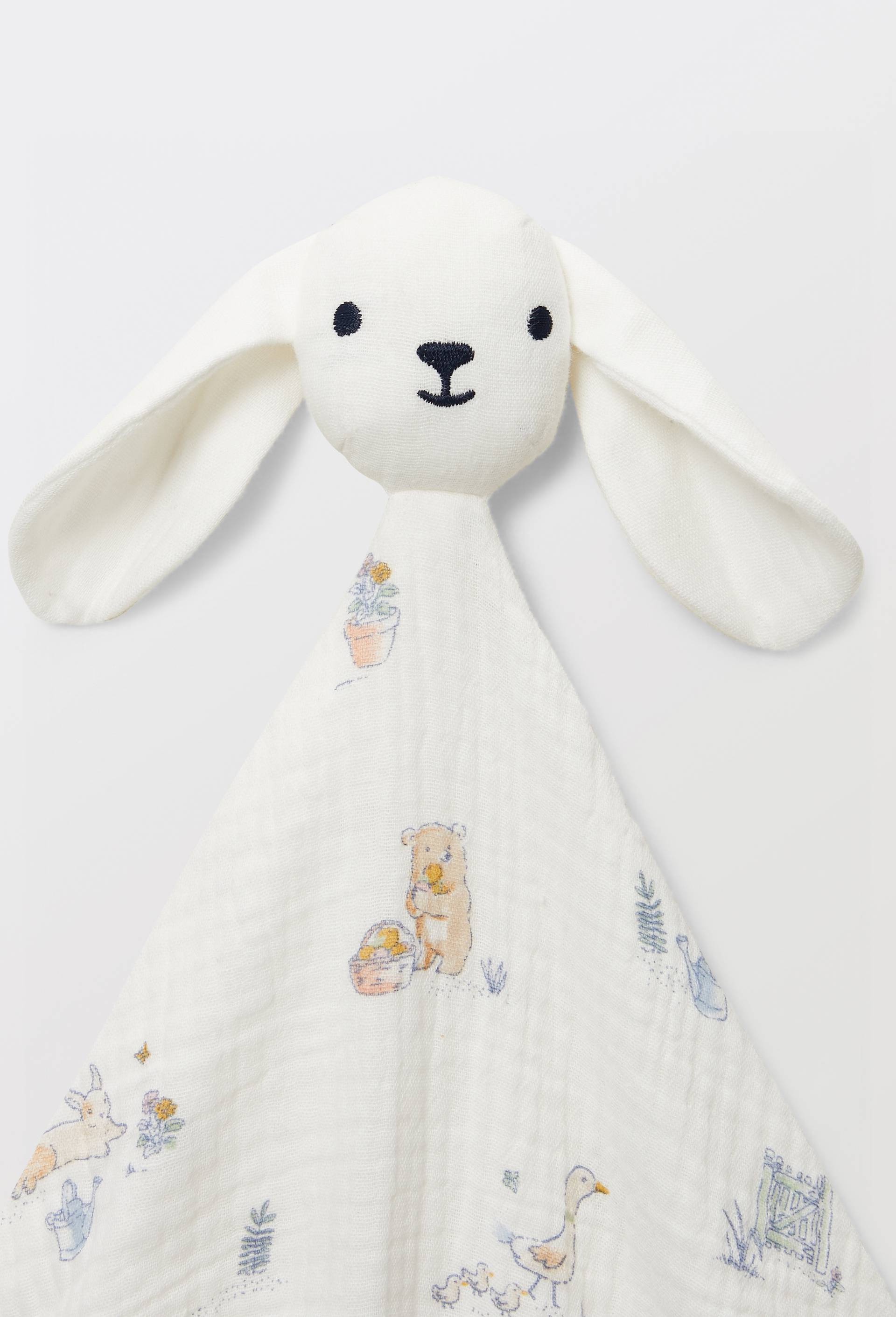 Doudou imprim&eacute; en coton BIO, Ecru, large image number 1.0