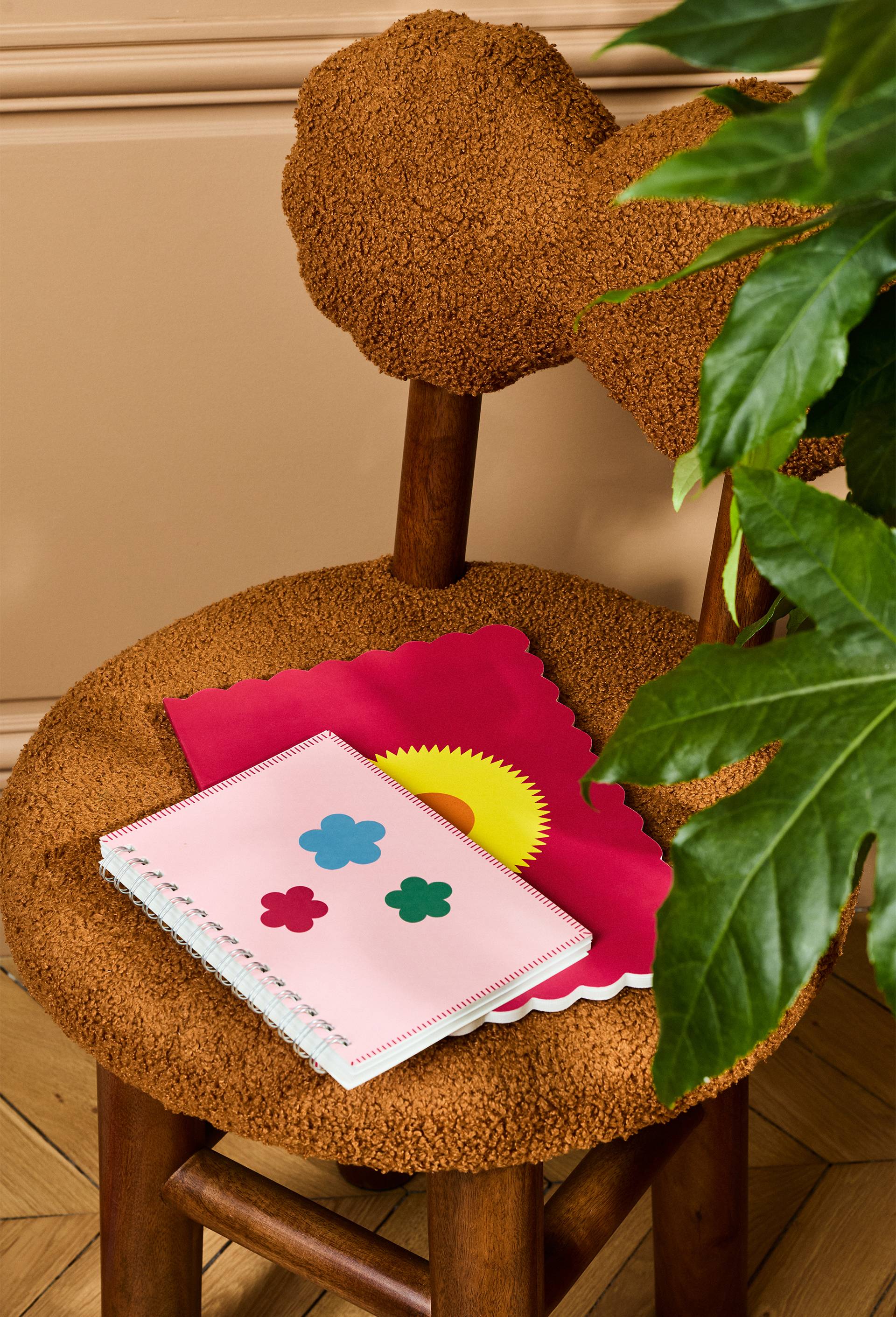 Carnet &agrave; spirales, A5 - MESTIZ x MONOPRIX, Rose clair, large image number 0