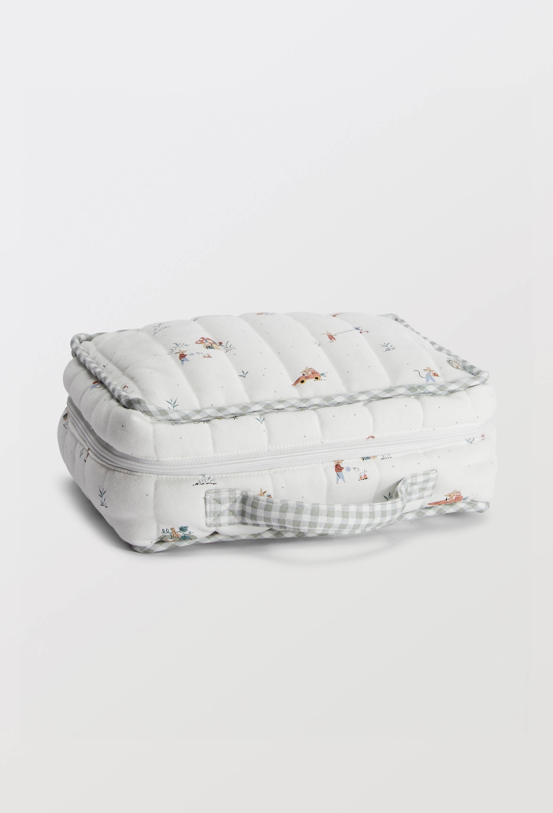 Valisette de naissance unisexe en coton, Beige clair, large image number 0.0