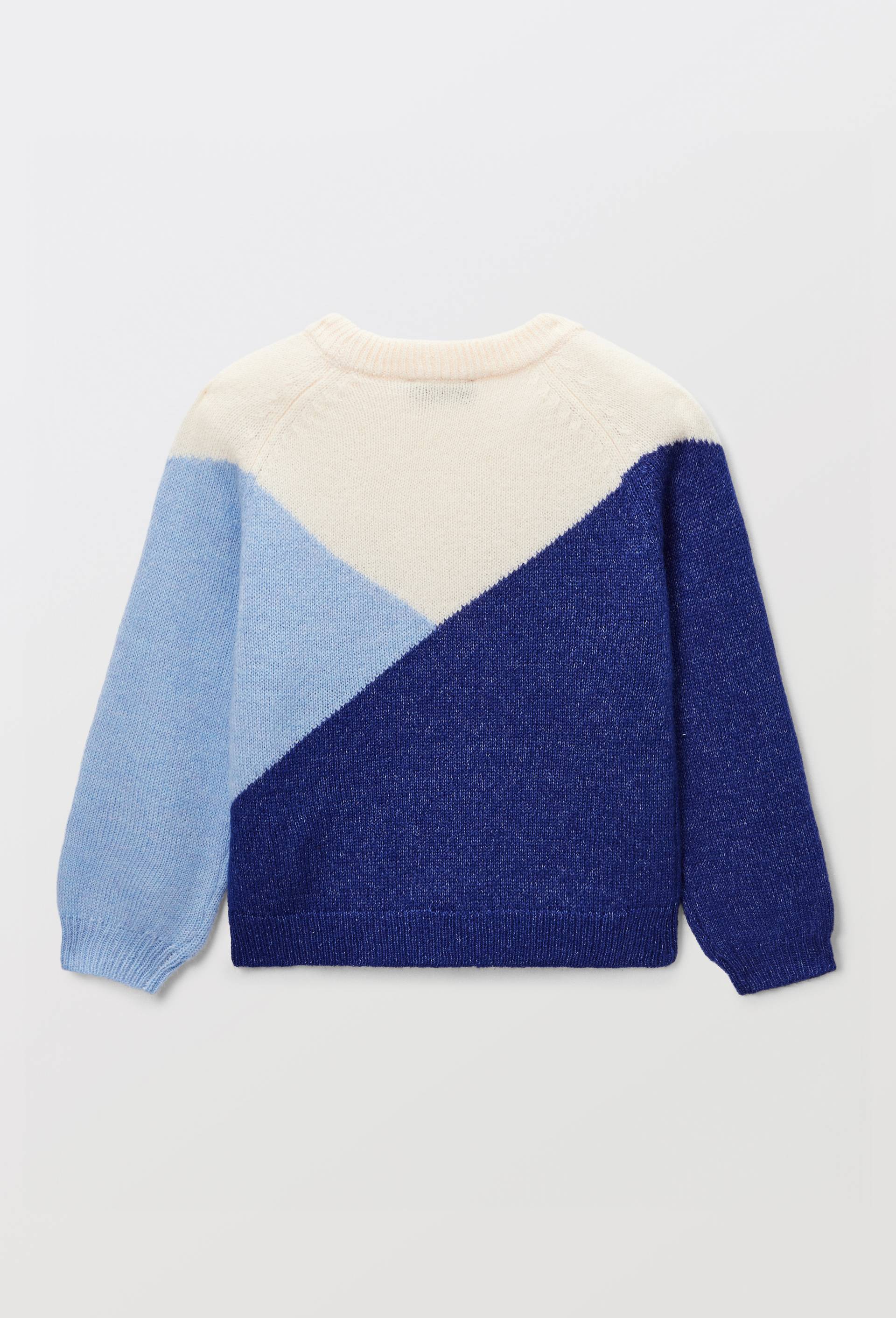 Pull colorblock contenant de la laine, Bleu, large image number 3