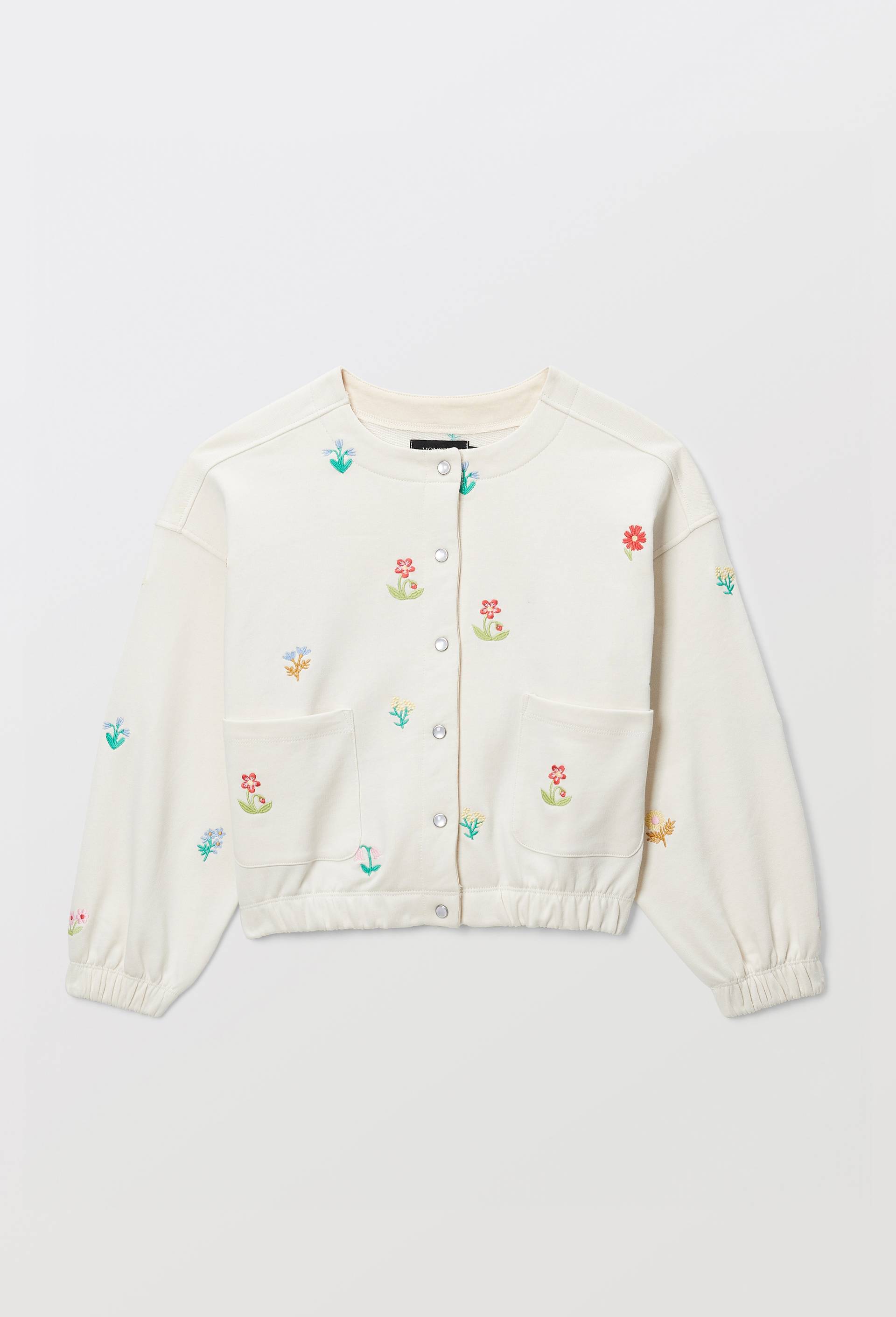 Cardigan zipp&eacute; en molleton matelass&eacute; contenant du coton, Beige clair, large image number 2.0