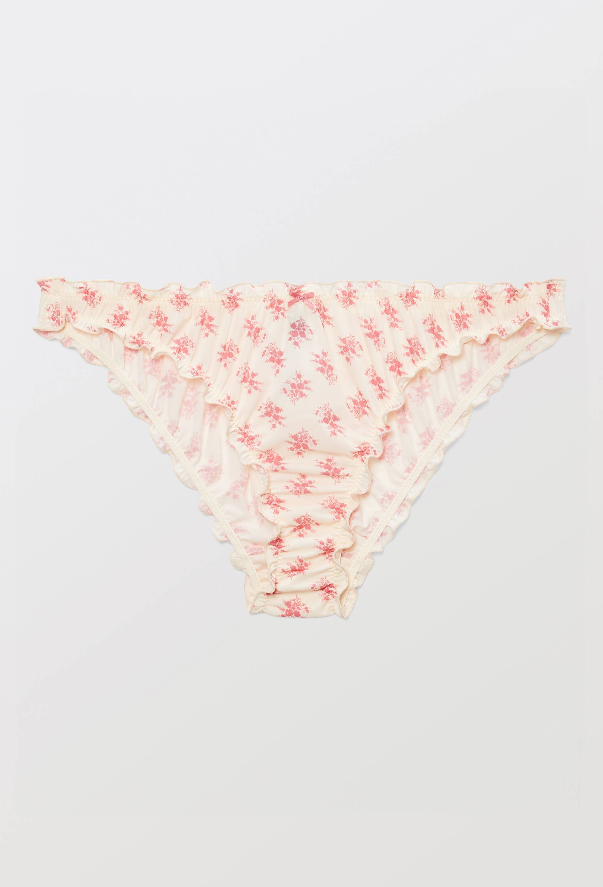 Culotte froufrou CAROLE en microfibre imprim&eacute;e, Ecru, large image number 2