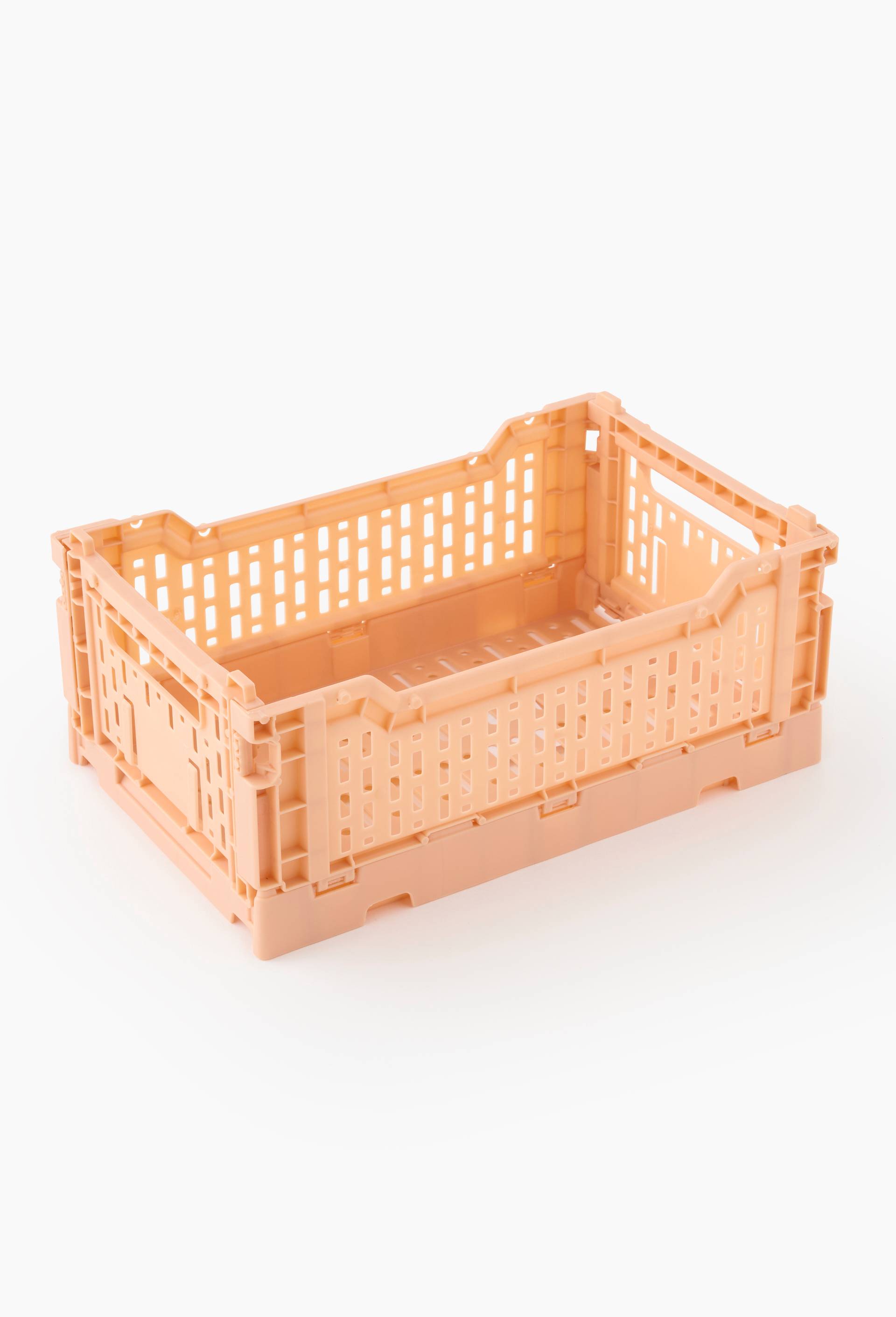 Caisse de rangement pliable, 24x17x11cm, en plastique recycl&eacute;, Orange, large image number 0