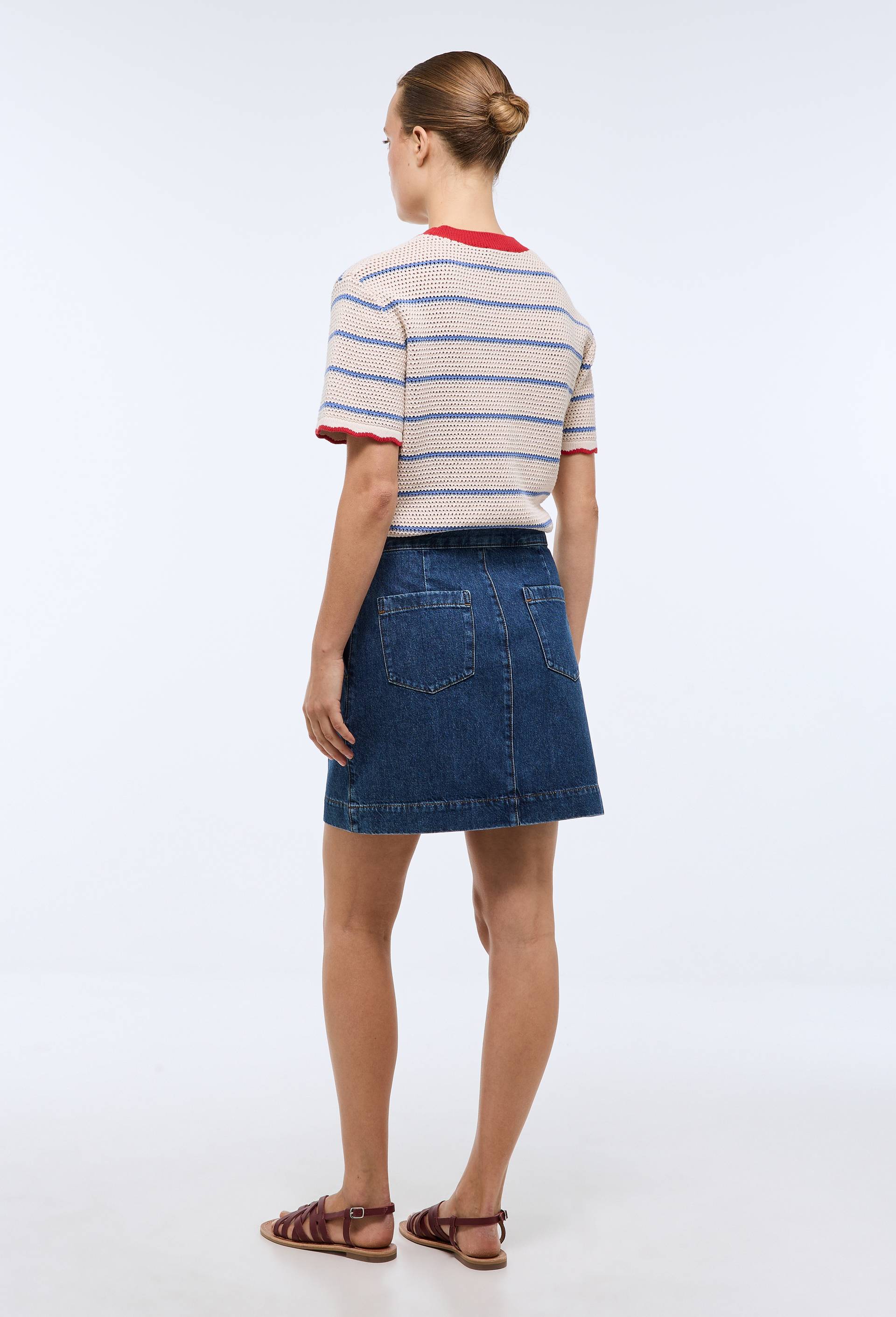 Jupe courte en denim, Bleu fonc&eacute;, large image number 1.0