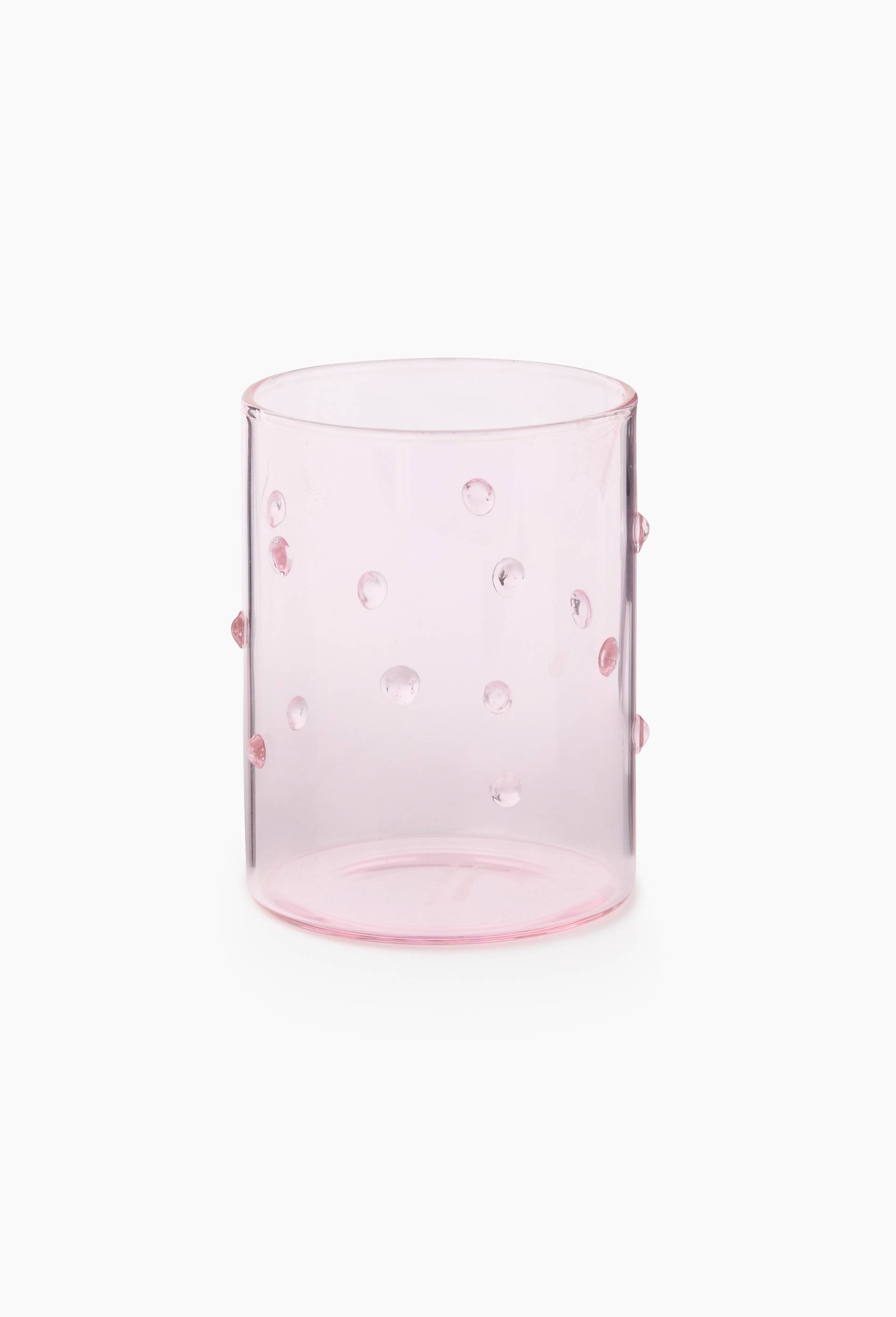 Verre &agrave; eau, 8cm, en verre - MESTIZ x MONOPRIX, Rose, large image number 0