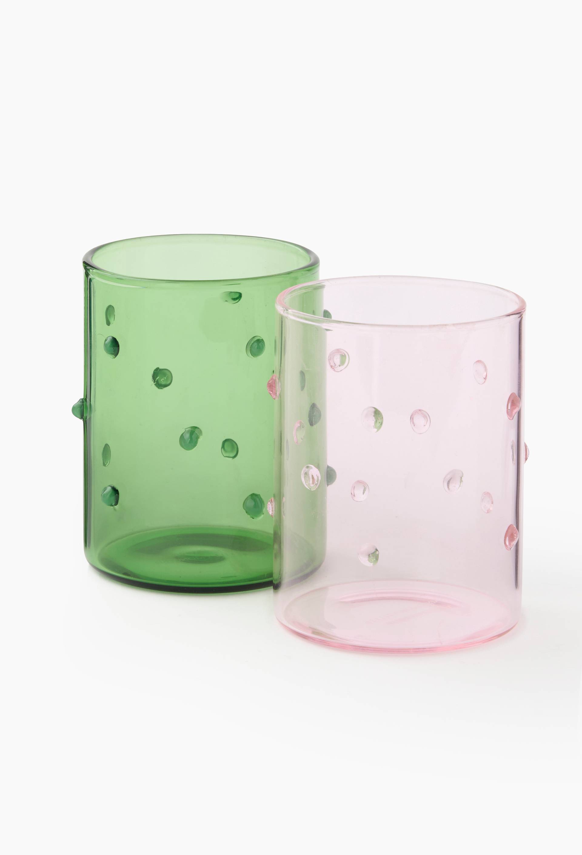 Verre &agrave; eau, 8cm, en verre - MESTIZ x MONOPRIX, Rose, large image number 1