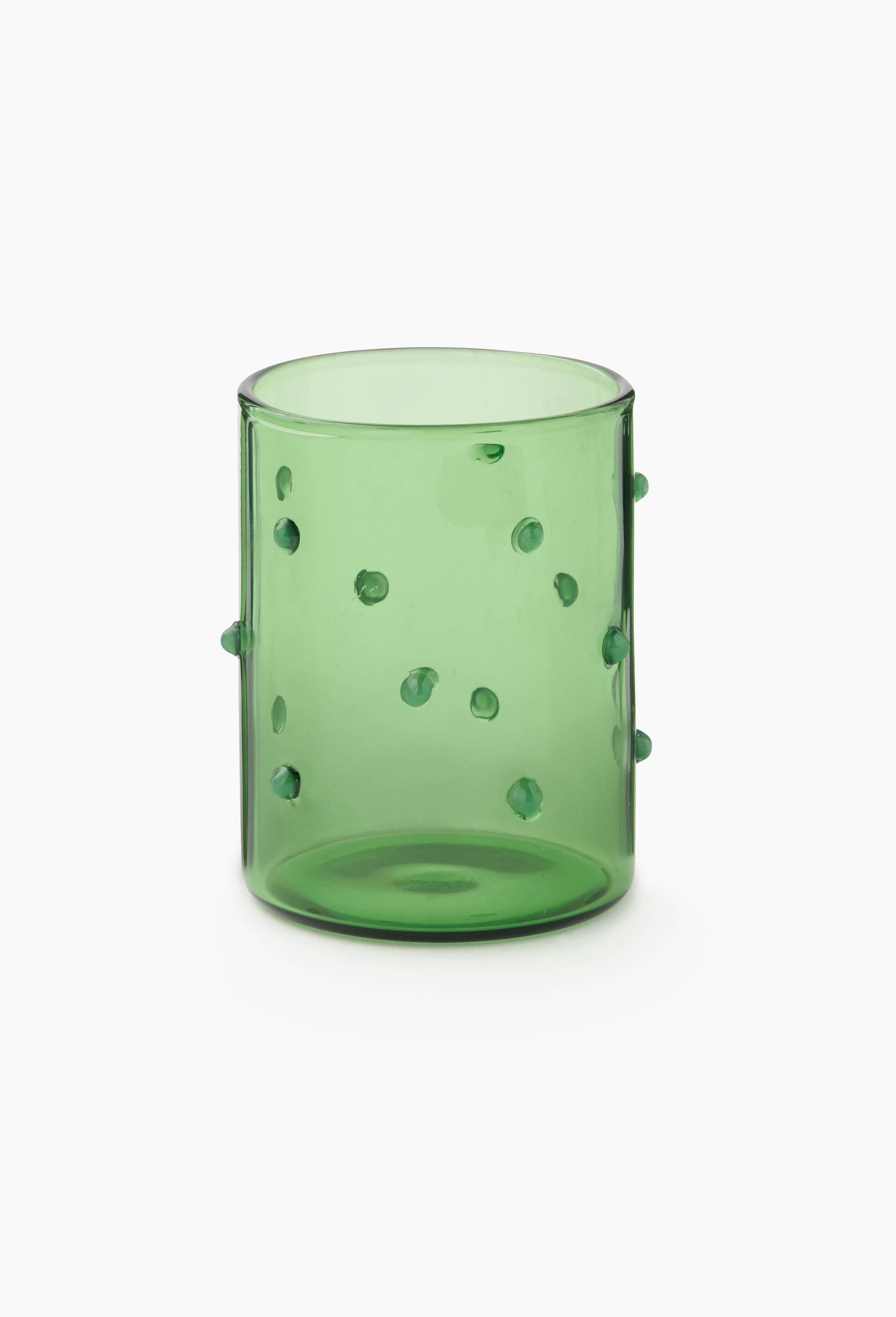 Verre &agrave; eau, 8cm, en verre - MESTIZ x MONOPRIX, Vert, large image number 0