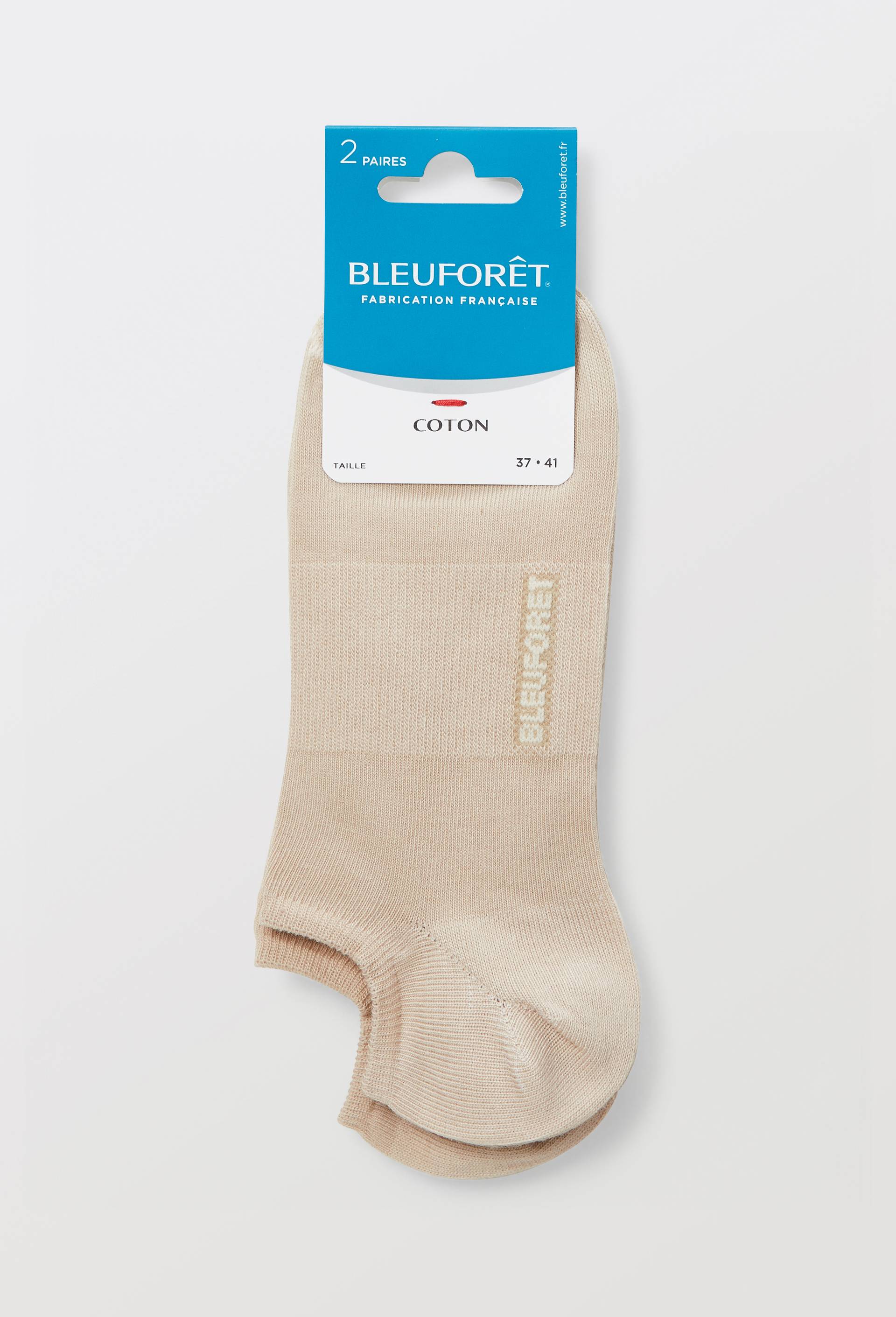 Paire de socquettes en coton Bleufor&ecirc;t, Beige, large image number 2