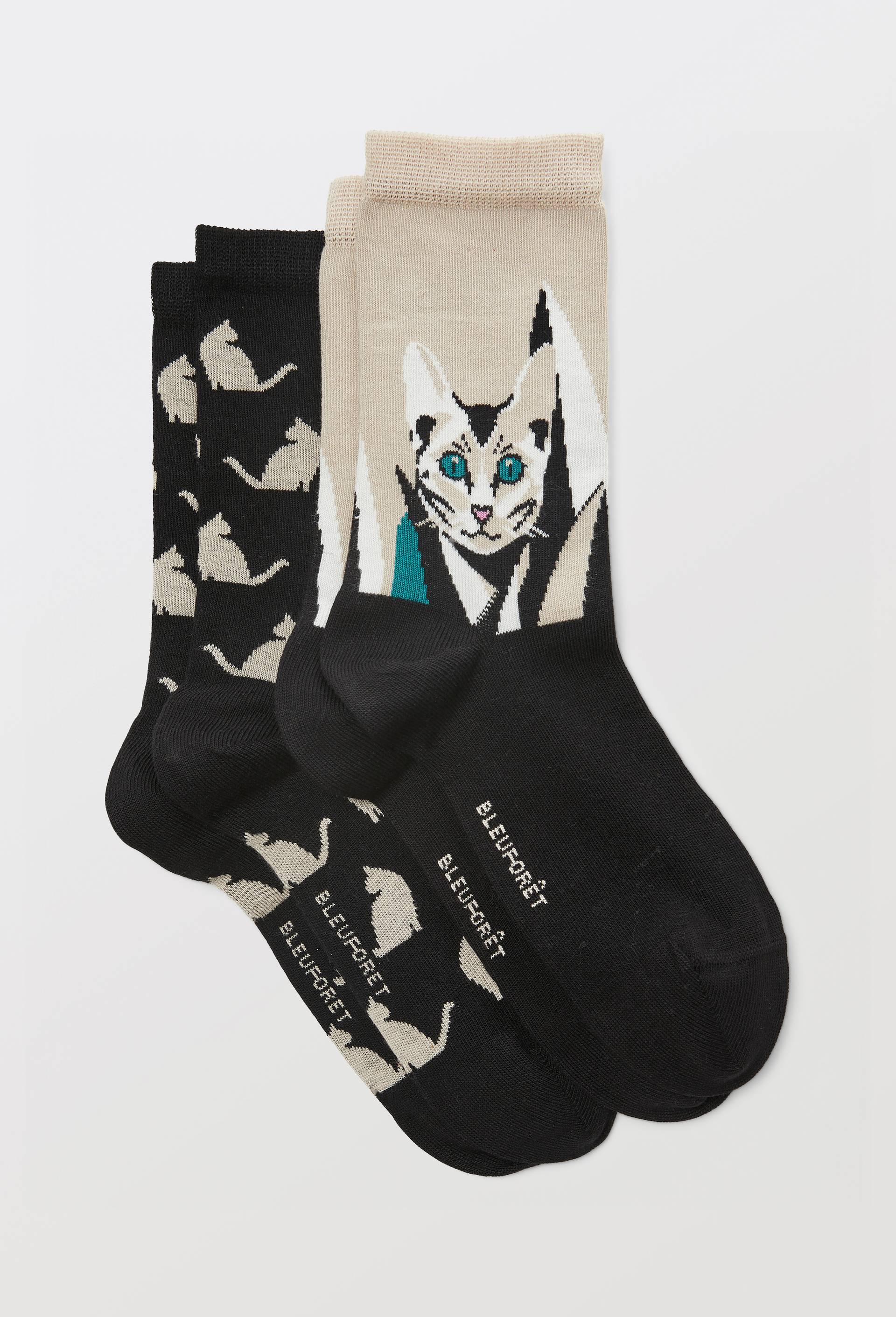 Le lot de 2 chaussettes fantaisies BLEUFORET, Noir, large image number 0