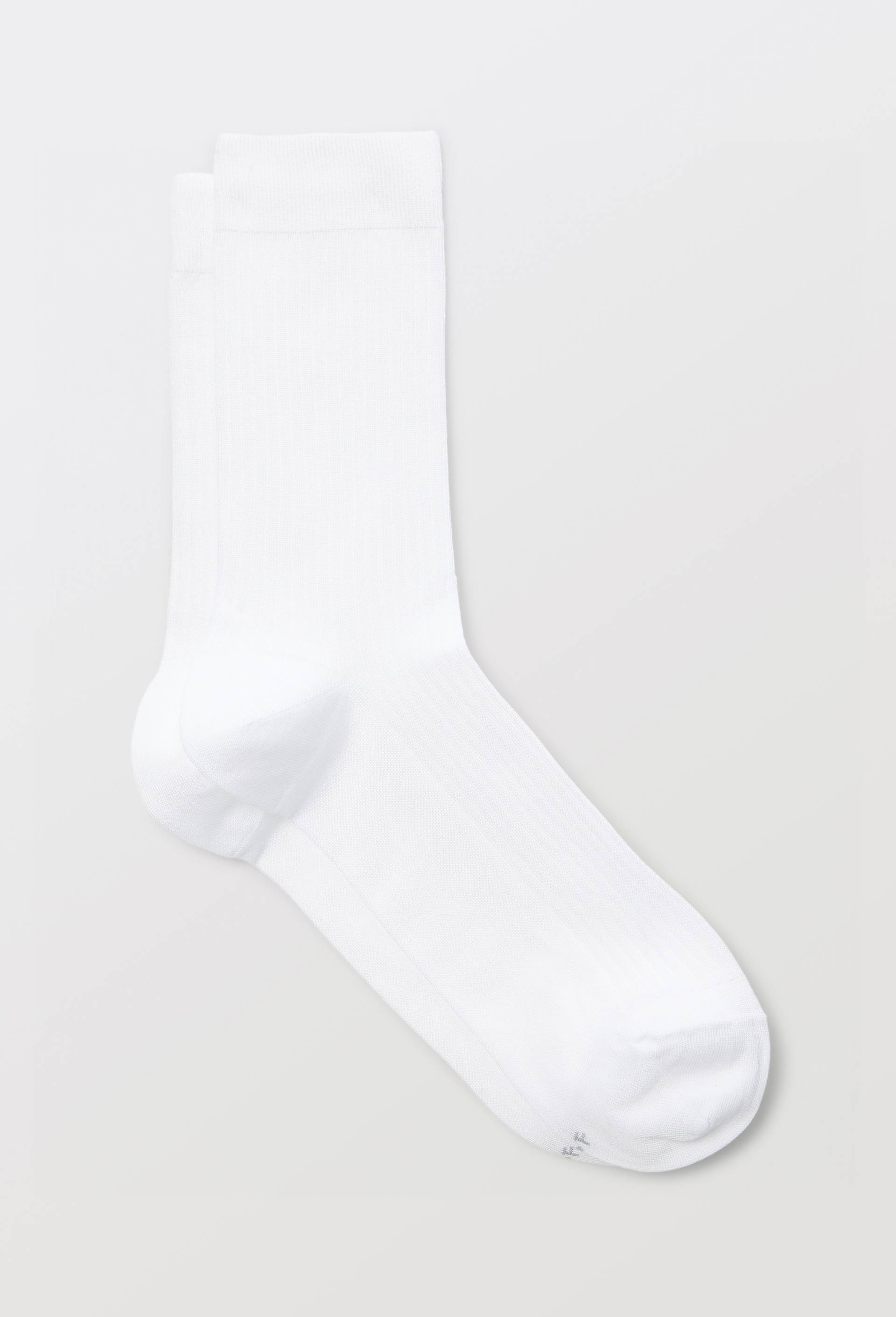 Paire de chaussettes en fil d'&eacute;cosse  Bleufor&ecirc;t, Blanc, large image number 0.0