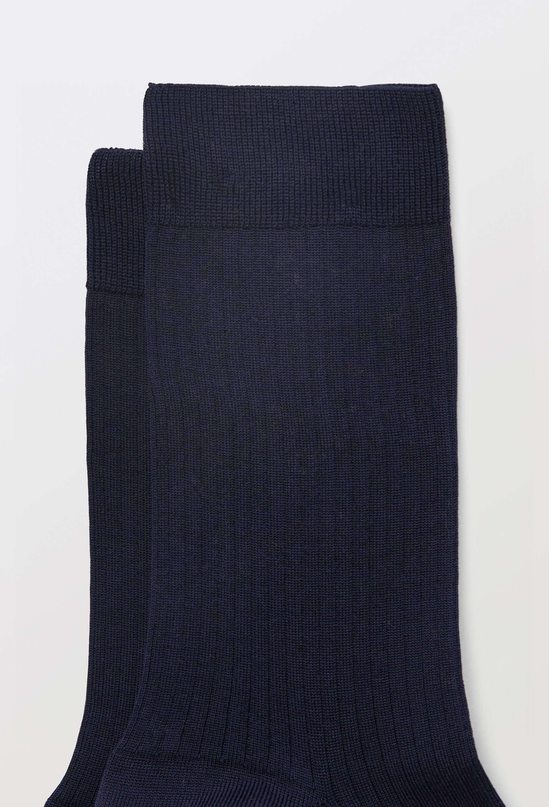 Paire de chaussettes en fil d'&eacute;cosse  Bleufor&ecirc;t, Bleu fonc&eacute;, large image number 1