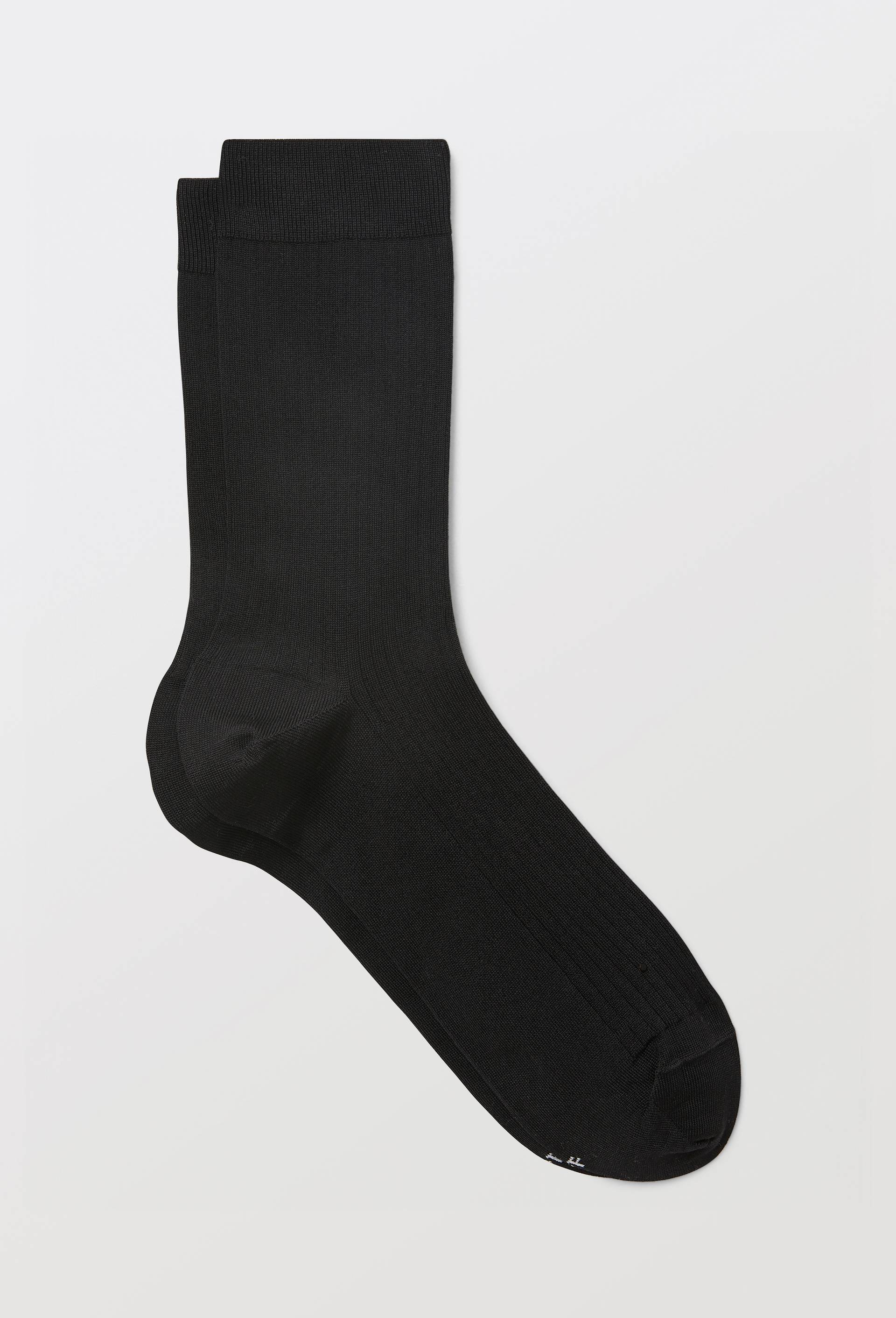 Paire de chaussettes en fil d'&eacute;cosse  Bleufor&ecirc;t, Noir, swatch image