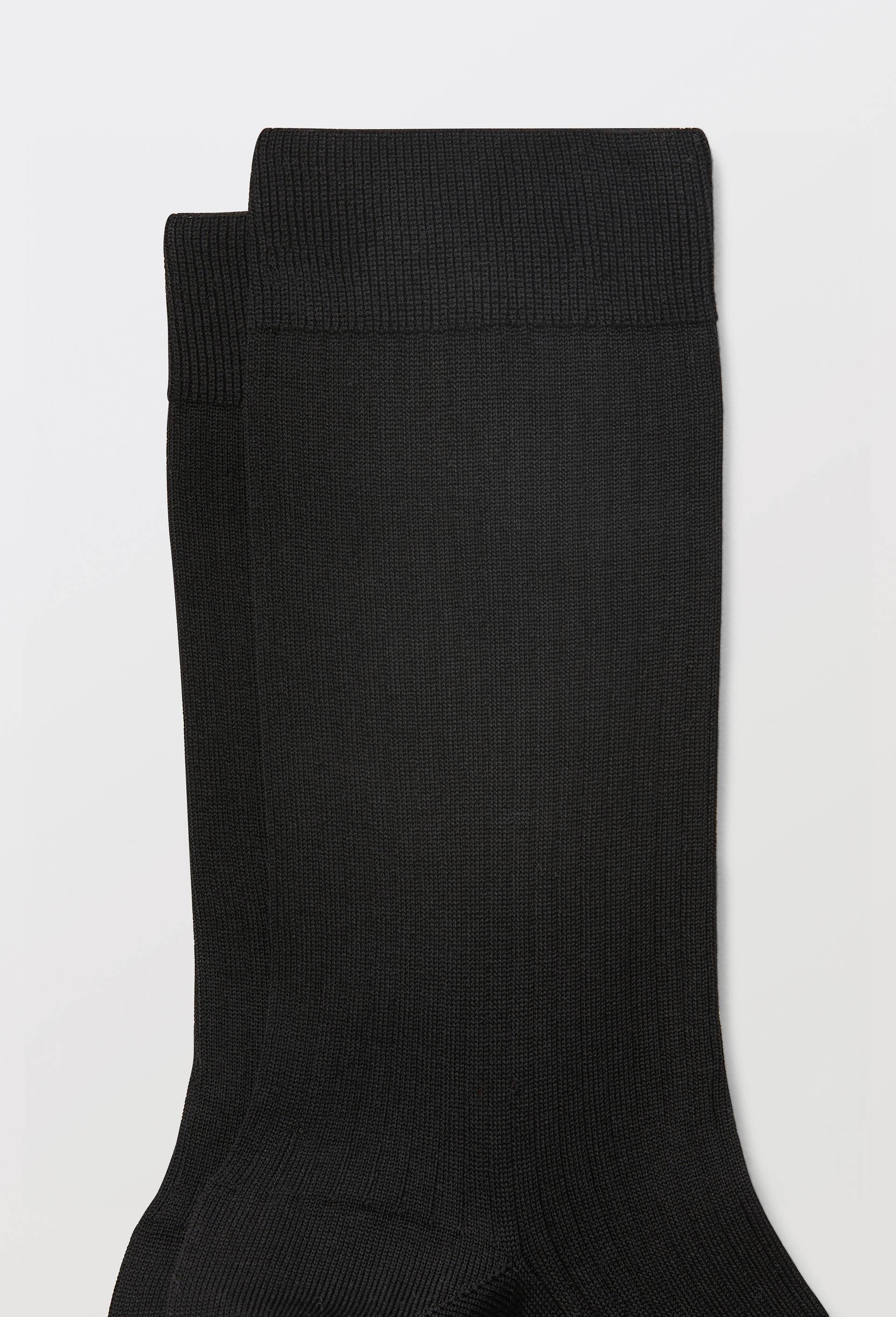 Paire de chaussettes en fil d'&eacute;cosse  Bleufor&ecirc;t, Noir, large image number 1
