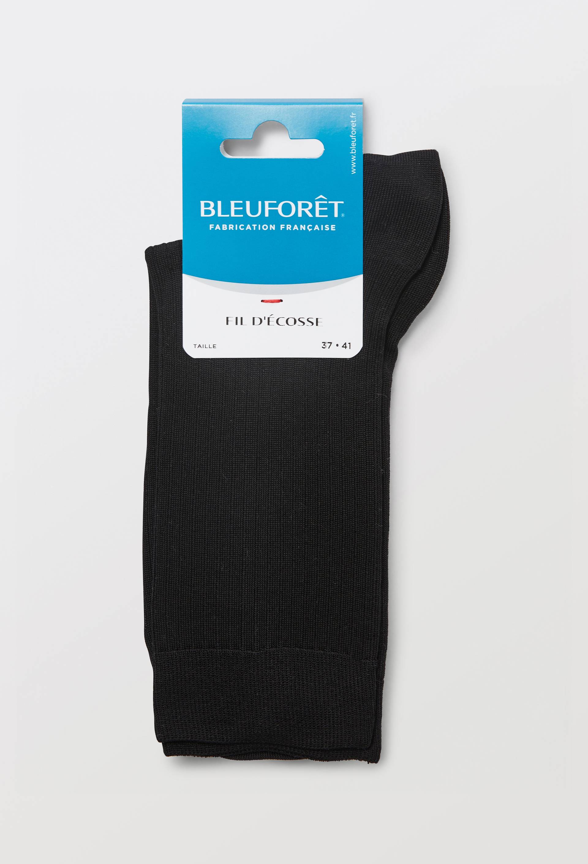 Paire de chaussettes en fil d'&eacute;cosse  Bleufor&ecirc;t, Noir, large image number 2.0