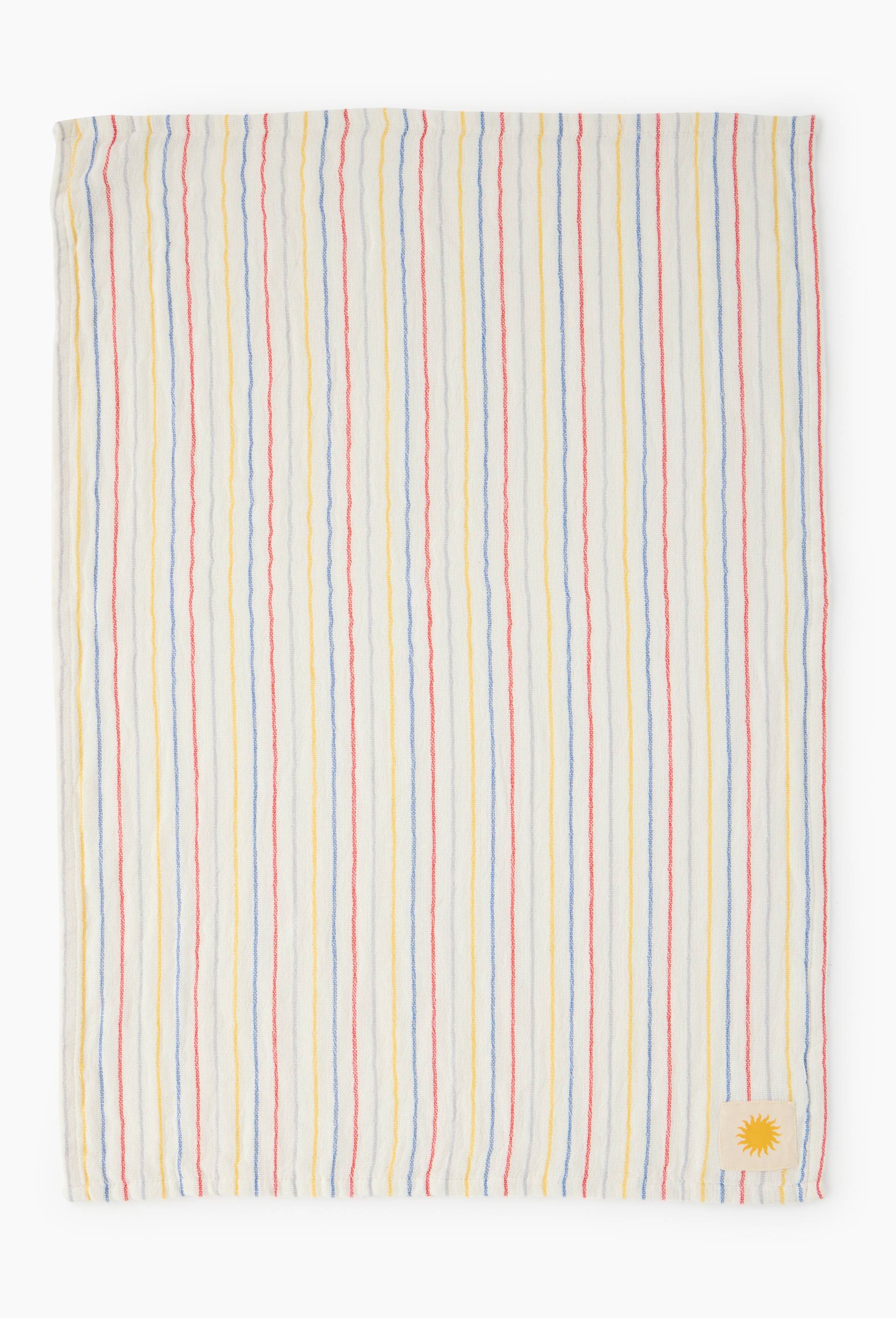 Torchon en gaze de coton ray&eacute;, 50x70cm, 100% coton, Multicolore, large image number 1.0