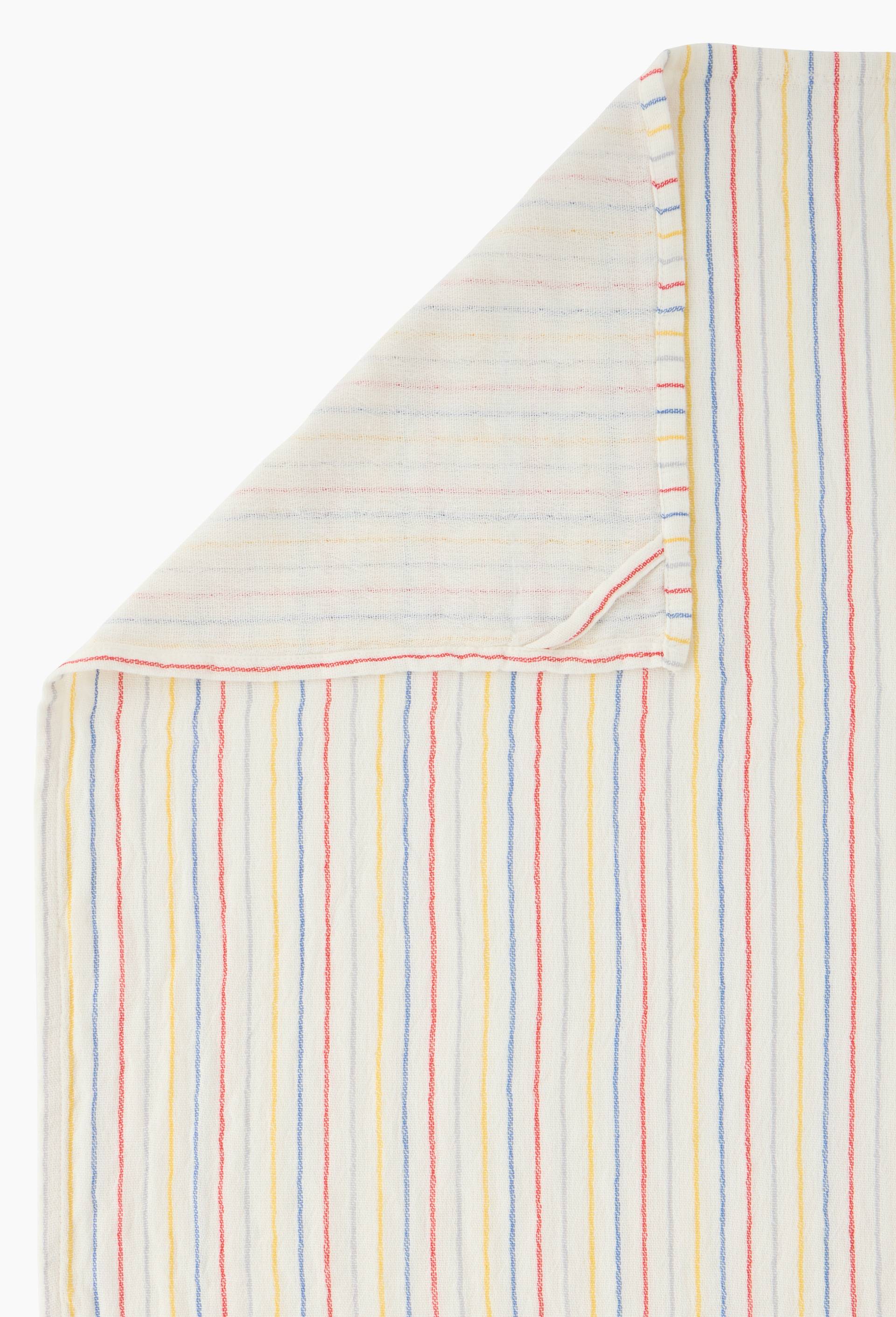 Torchon en gaze de coton ray&eacute;, 50x70cm, 100% coton, Multicolore, large image number 2.0