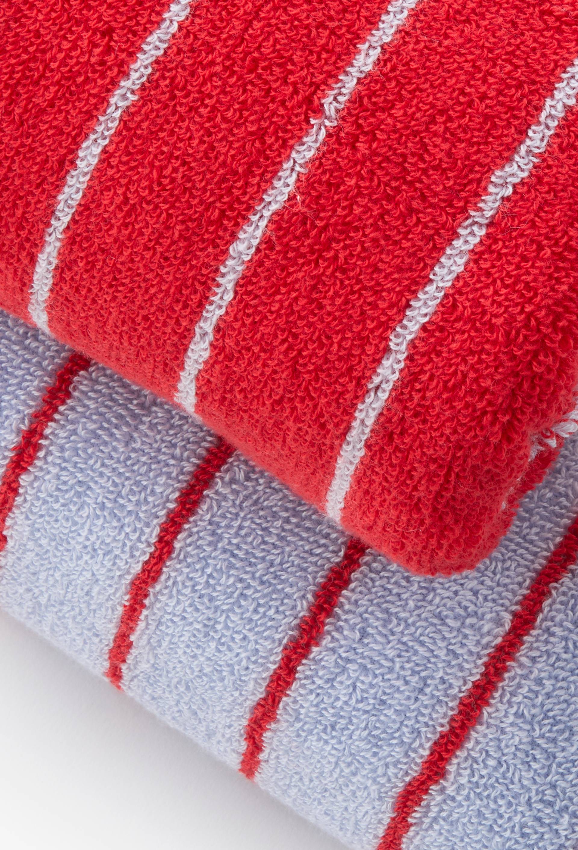 Lot avec drap de bain et serviette, 70x130cm et 50x90cm, 100% coton bio, GOTS, Bleu, large image number 1.0
