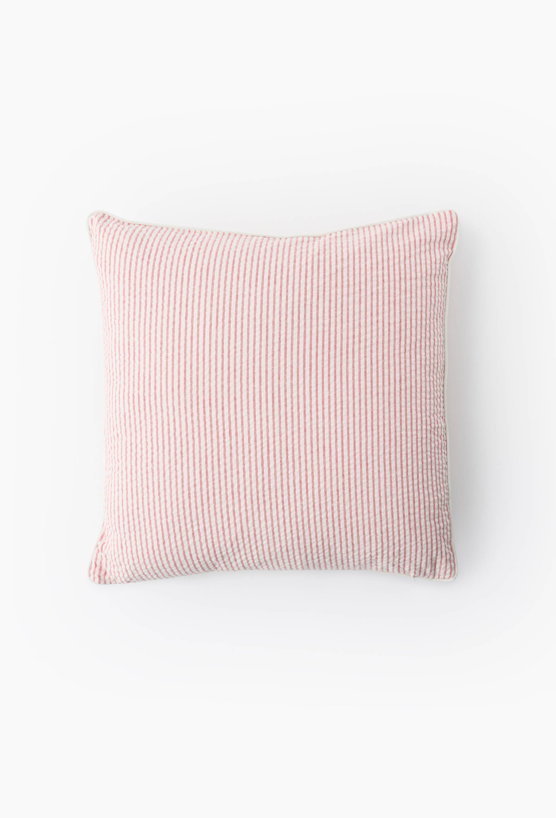 Coussin carr&eacute; seersucker, 45x45cm, 100% coton, Bleu clair, large image number 0.0