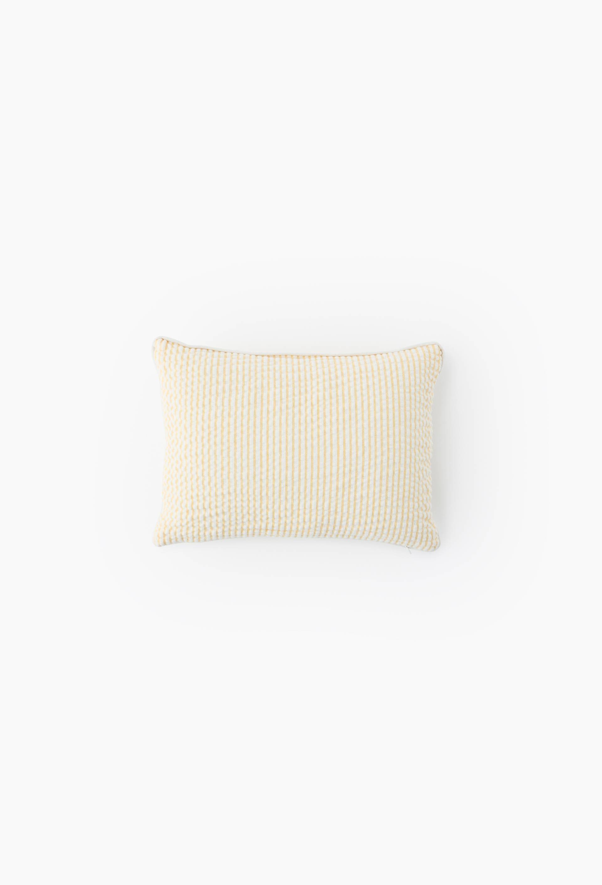 Mini coussin vichy, 25x35 cm, 100% coton, Jaune clair, large image number 0.0