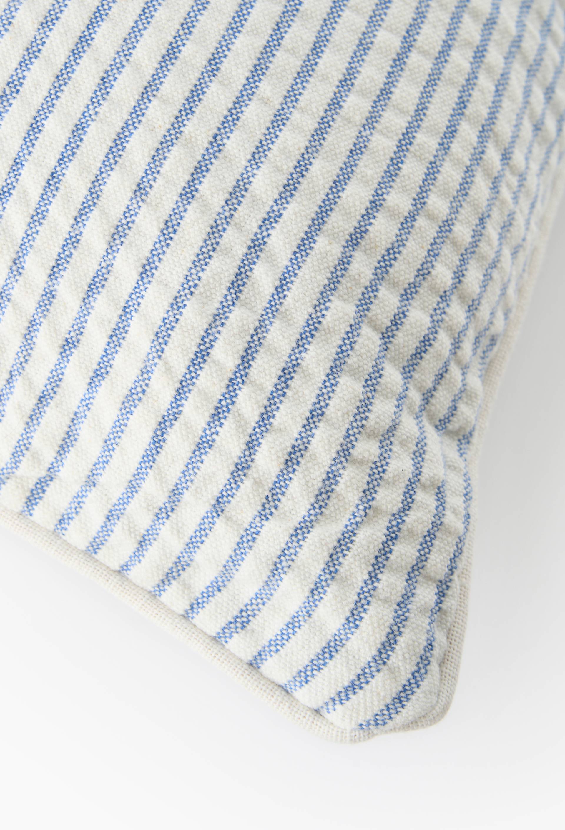 Coussin rectangulaire en coton seersucker, 35x70cm, 100% coton, Bleu, large image number 1.0
