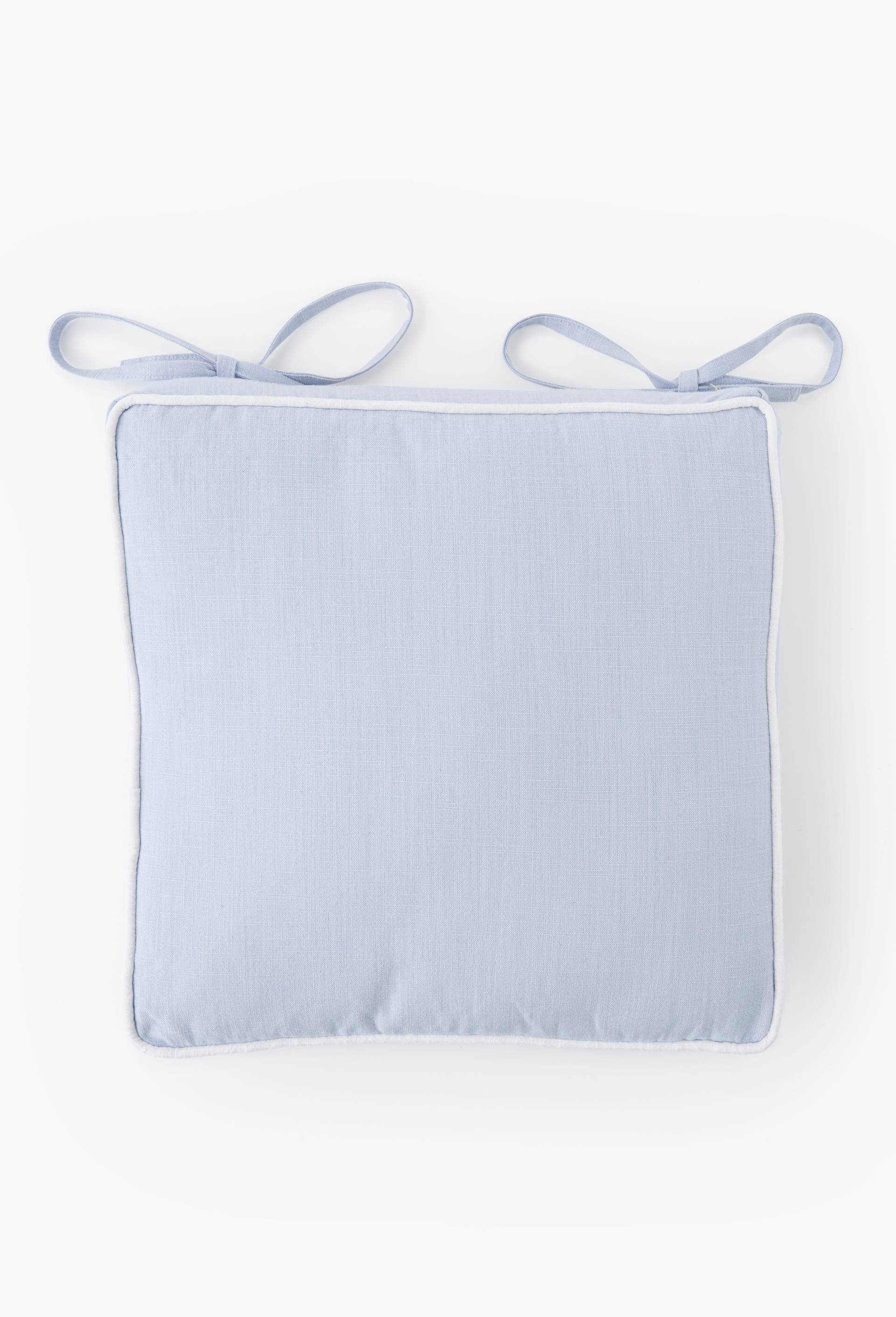 Galette de chaise, 40x40cm, 100% coton, Bleu clair, large image number 0.0