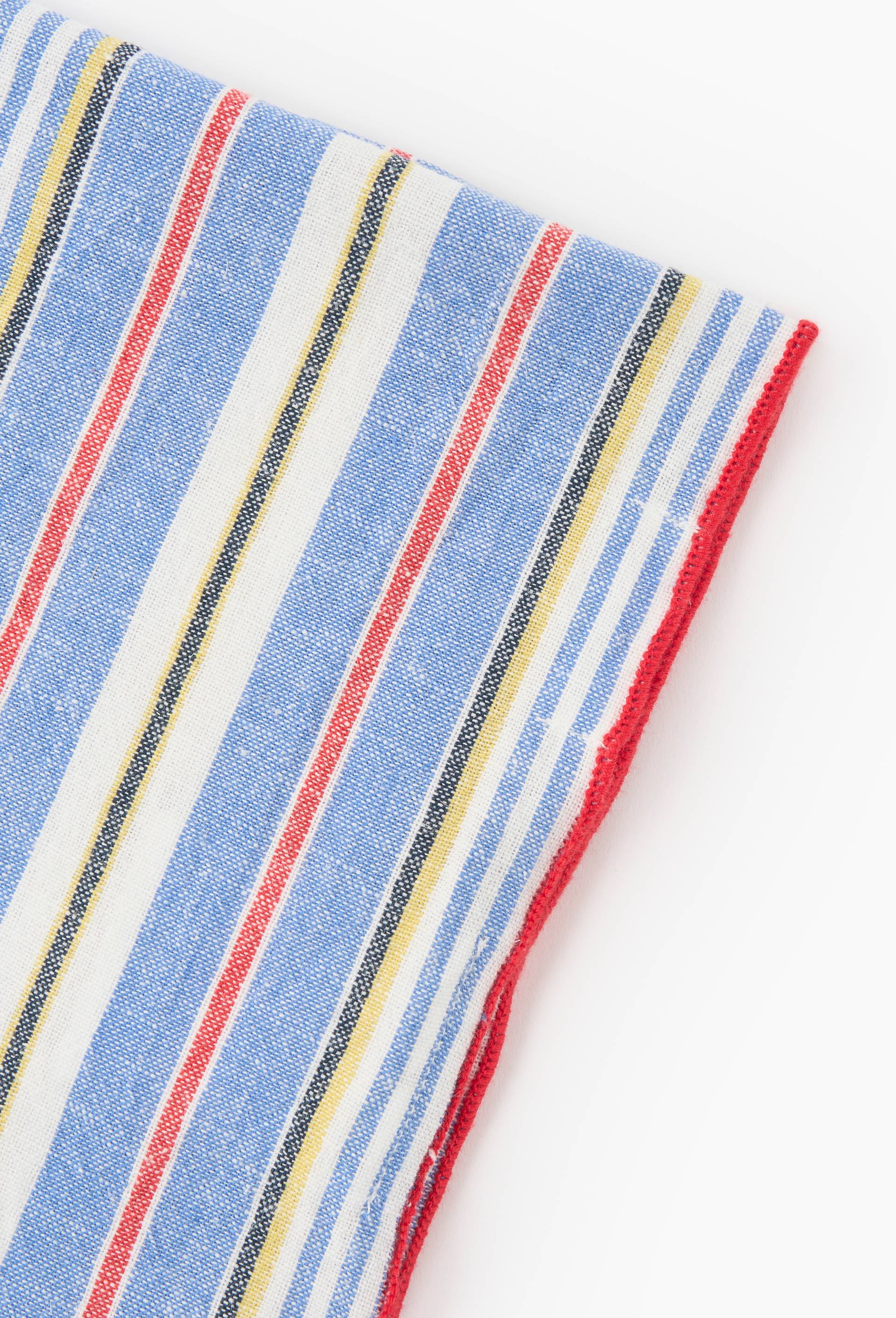 Lot de serviettes coton-lin, 40X40 cm, Bleu, large image number 1.0