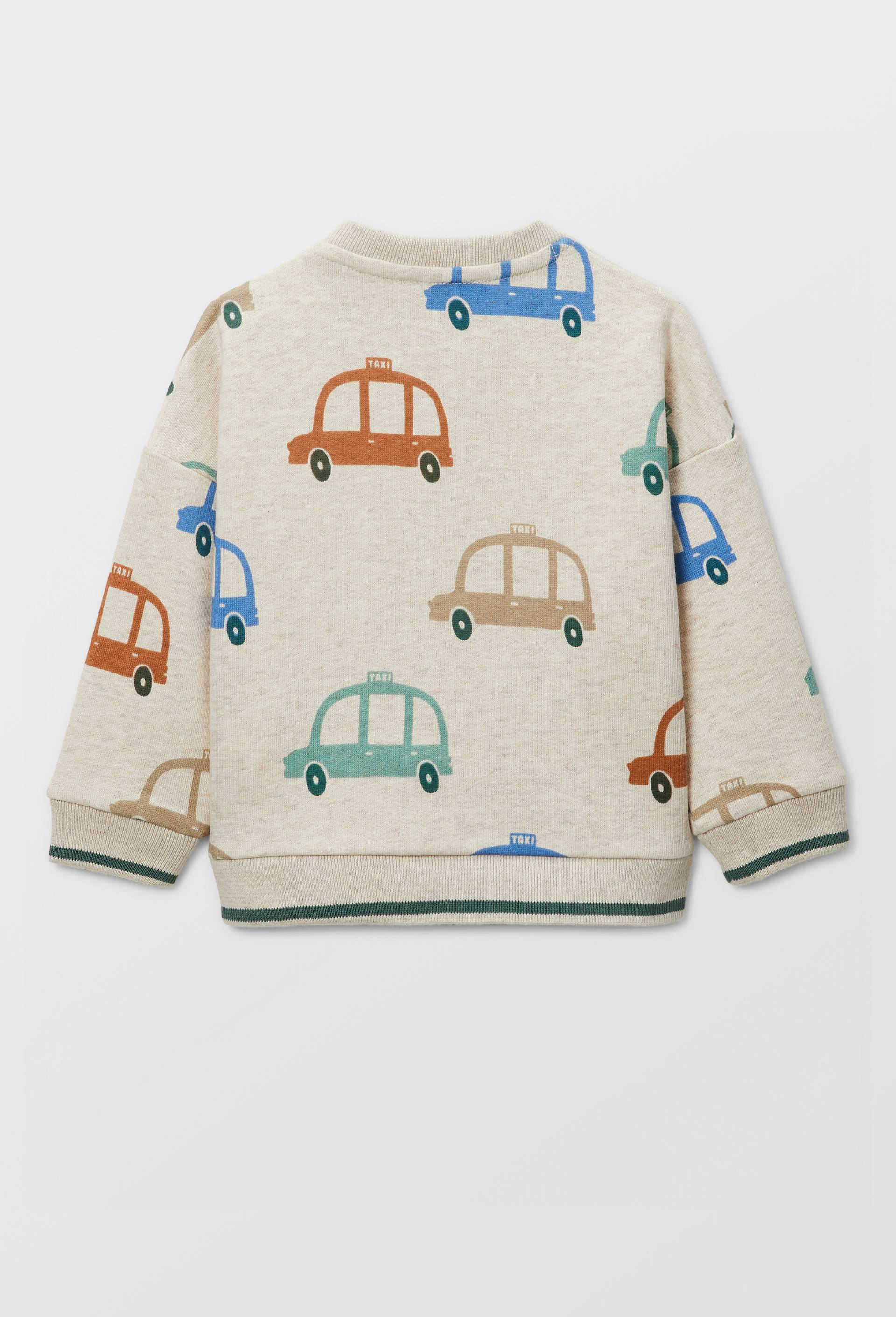 Sweat imprim&eacute; en coton BIO GOTS, Beige, large image number 2