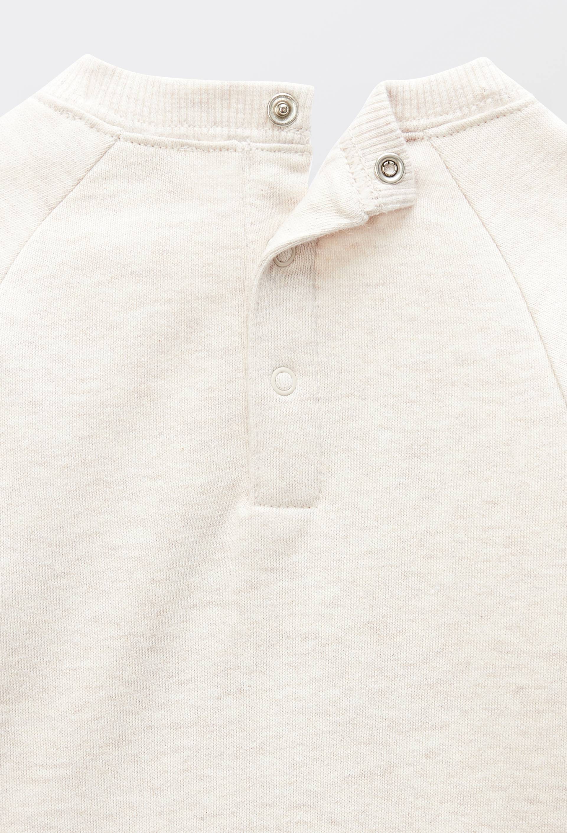Sweat brod&eacute; en coton BIO GOTS, Beige, large image number 3