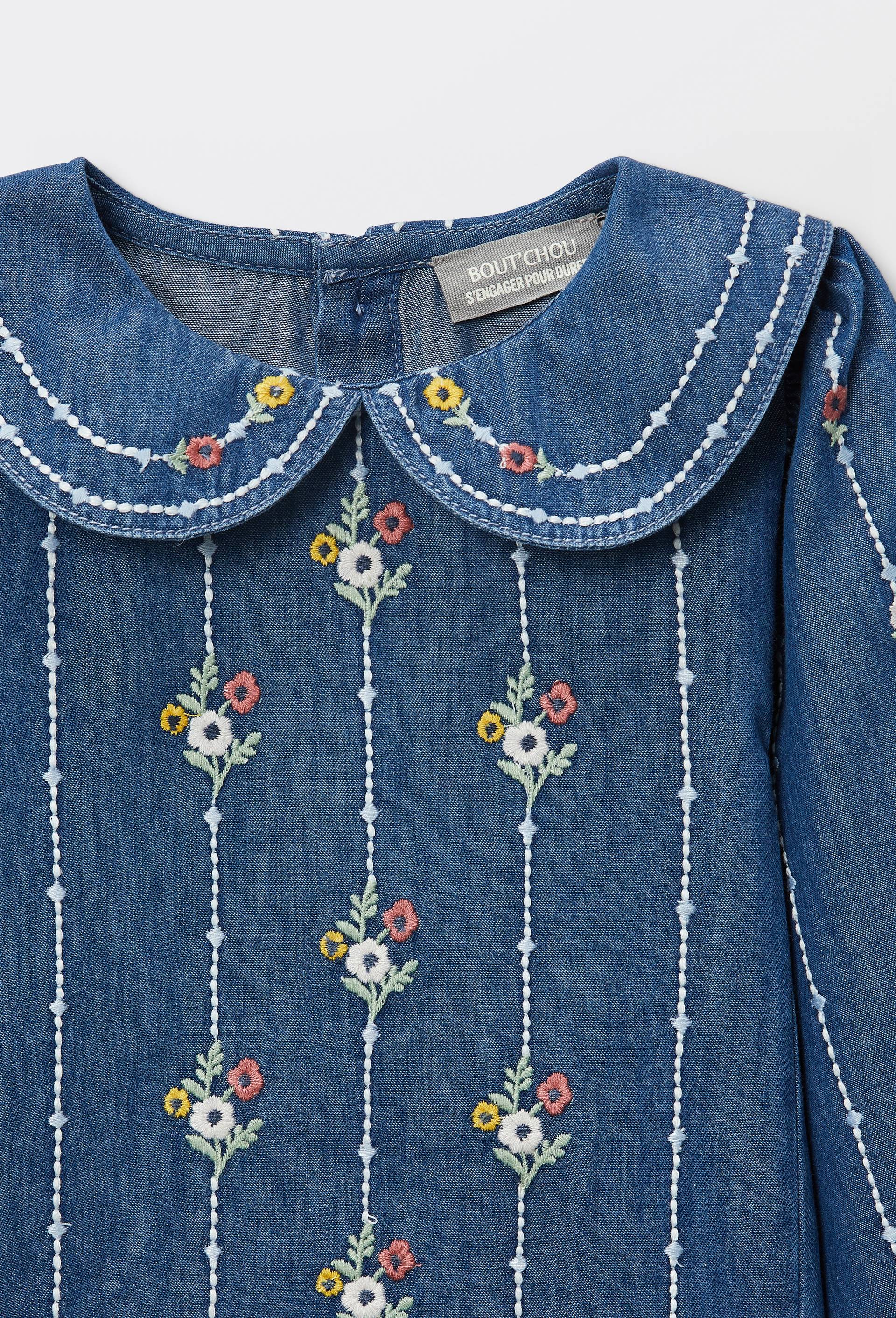 Blouse brod&eacute;e en coton BIO GOTS, Multicolore, large image number 2
