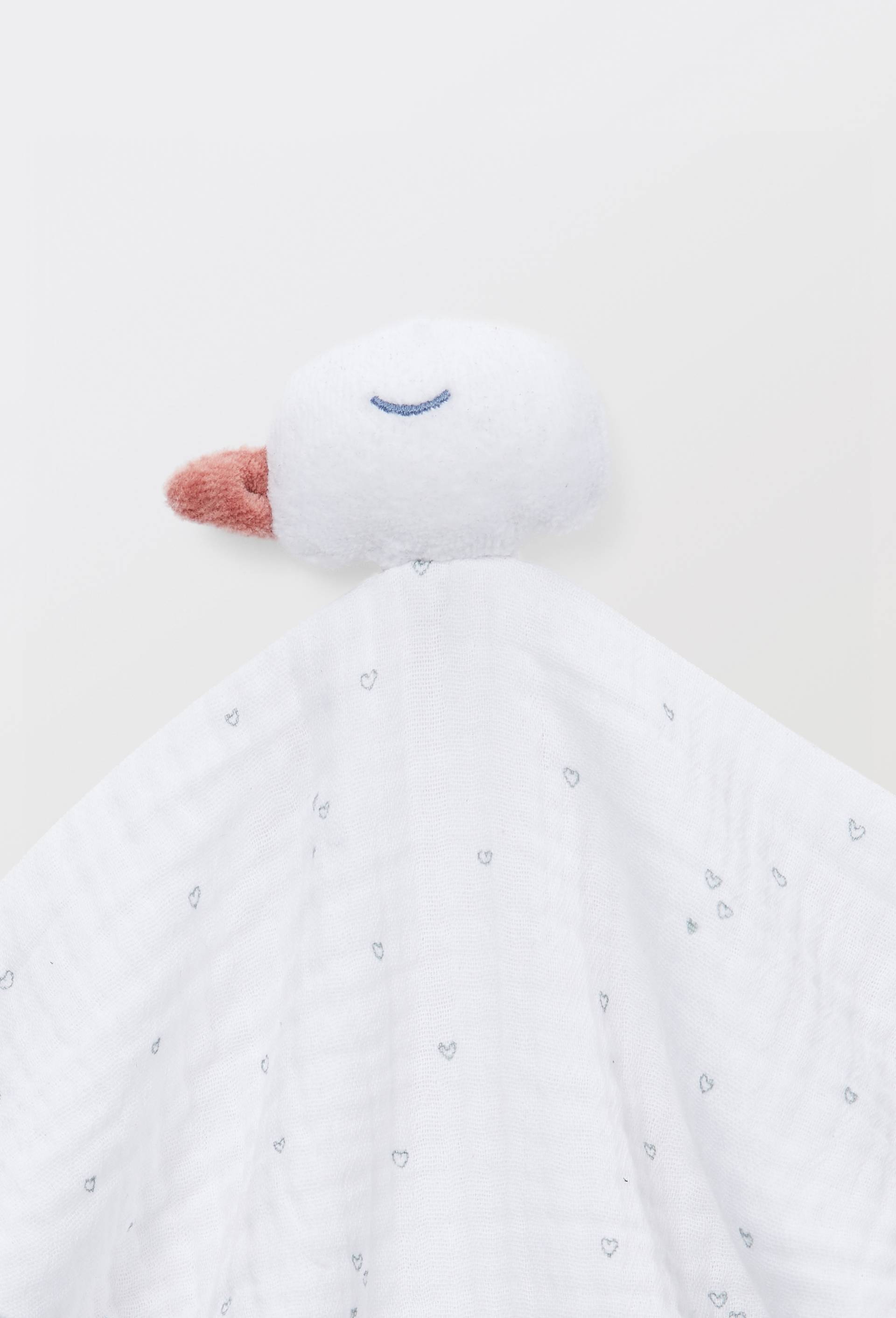 Doudou imprim&eacute; en coton BIO, Blanc, large image number 1