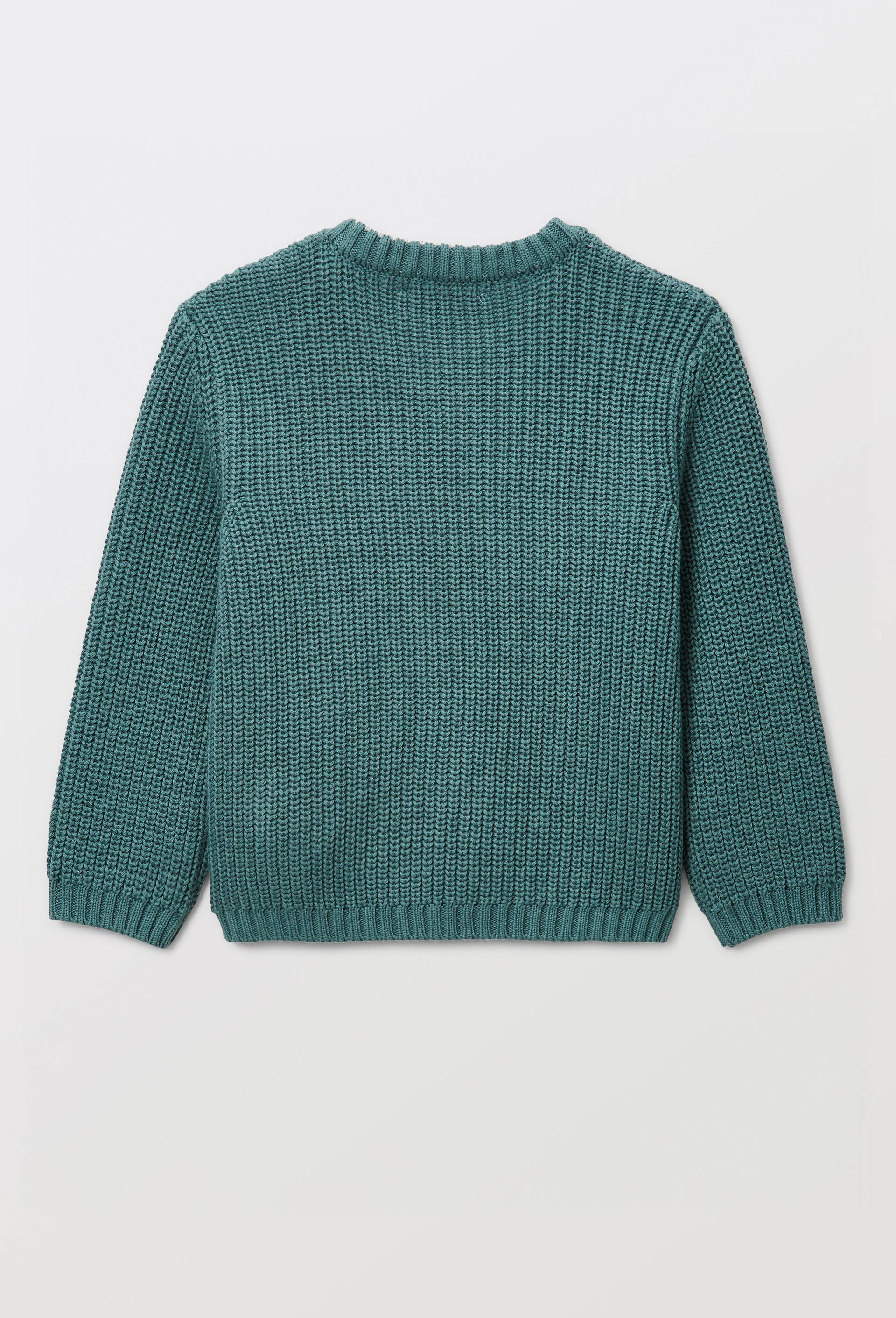 Pull avec patch en coton, Vert, large image number 2.0