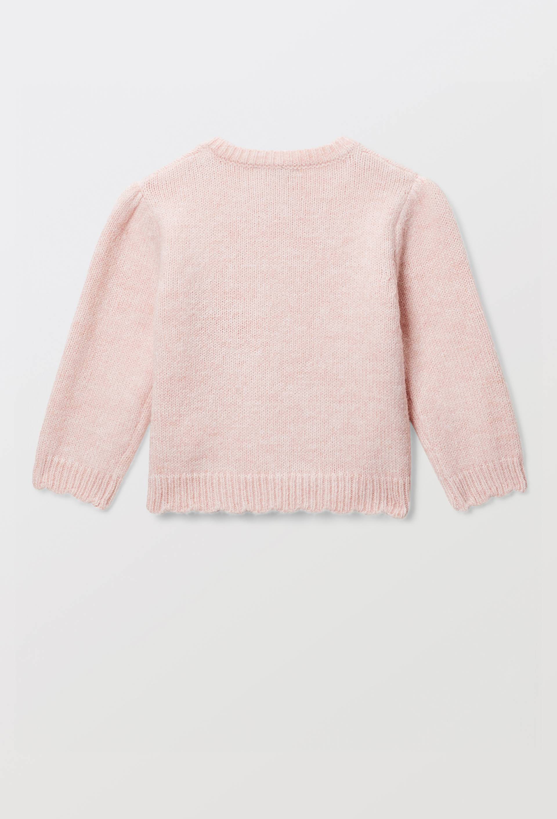 Cardigan tricot uni, Rose, large image number 1.0