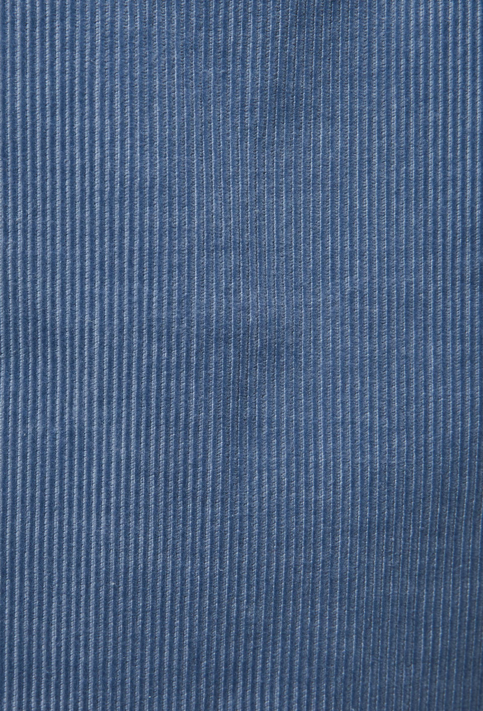 Pantalon taille &eacute;lastique uni en velours en coton BIO GOTS, Bleu, large image number 3.0