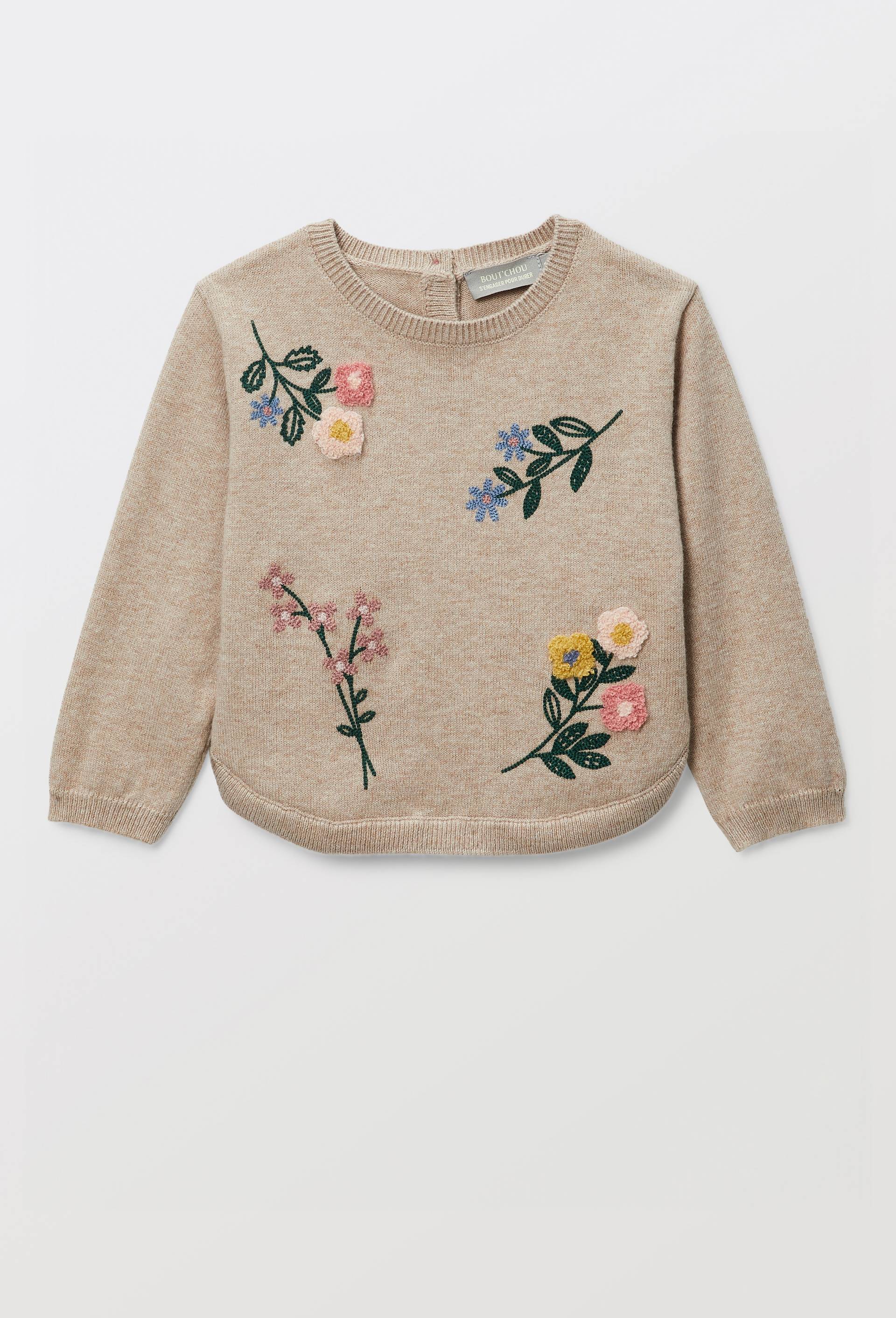 Pull fantaisie contenant de la laine, Beige, large image number 0.0