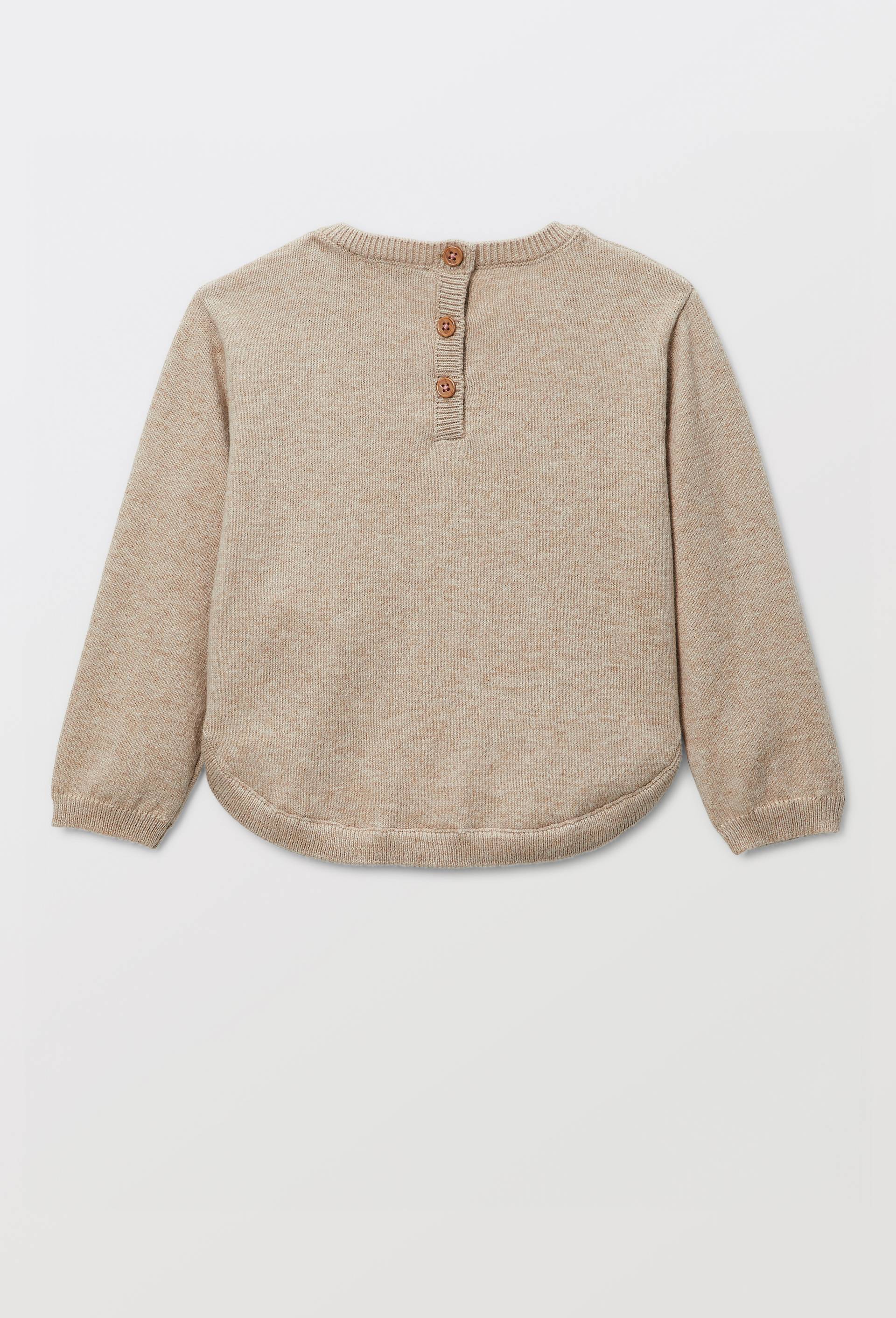 Pull fantaisie contenant de la laine, Beige, large image number 1