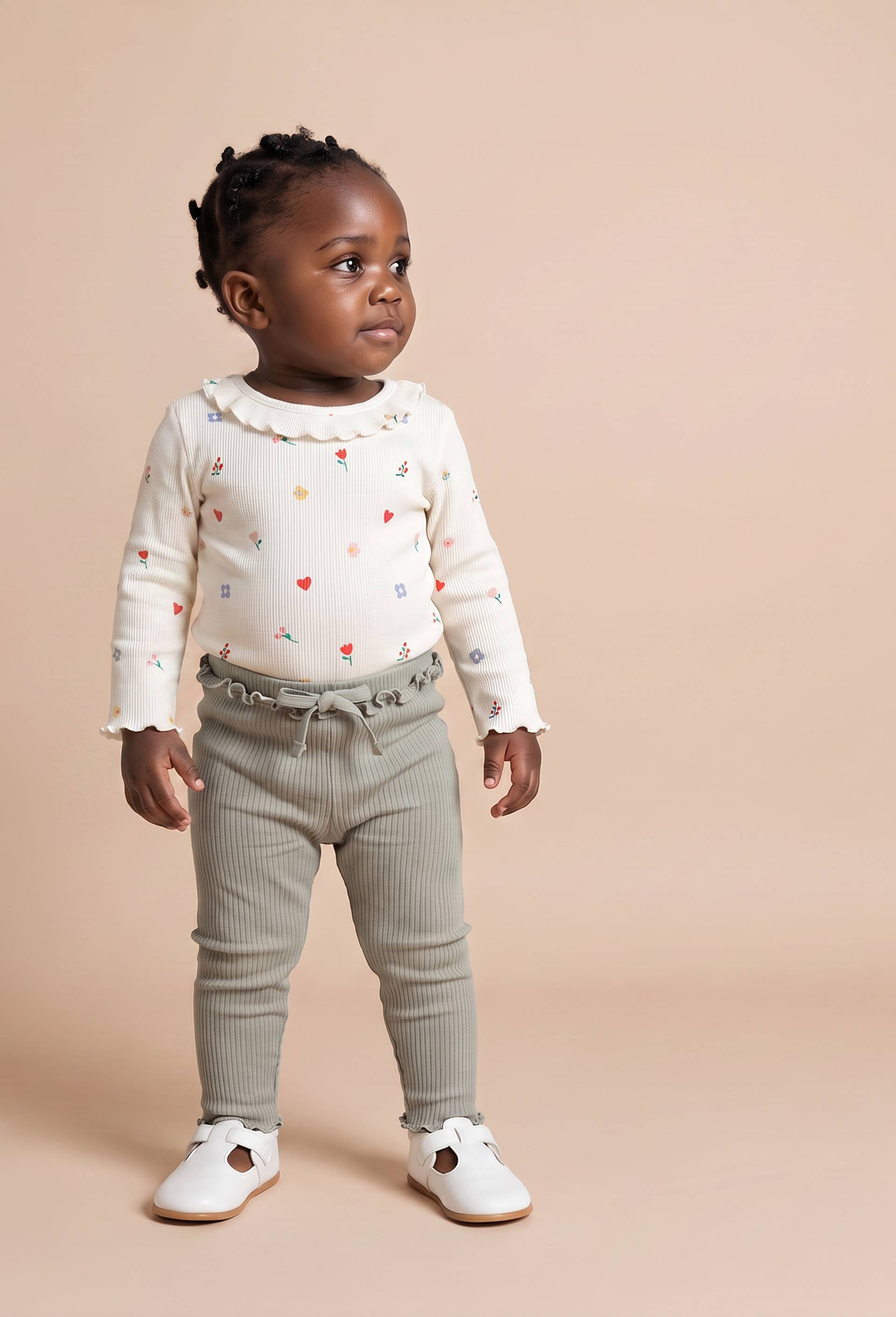 Legging c&ocirc;tel&eacute; uni en coton BIO GOTS, Vert, swatch image