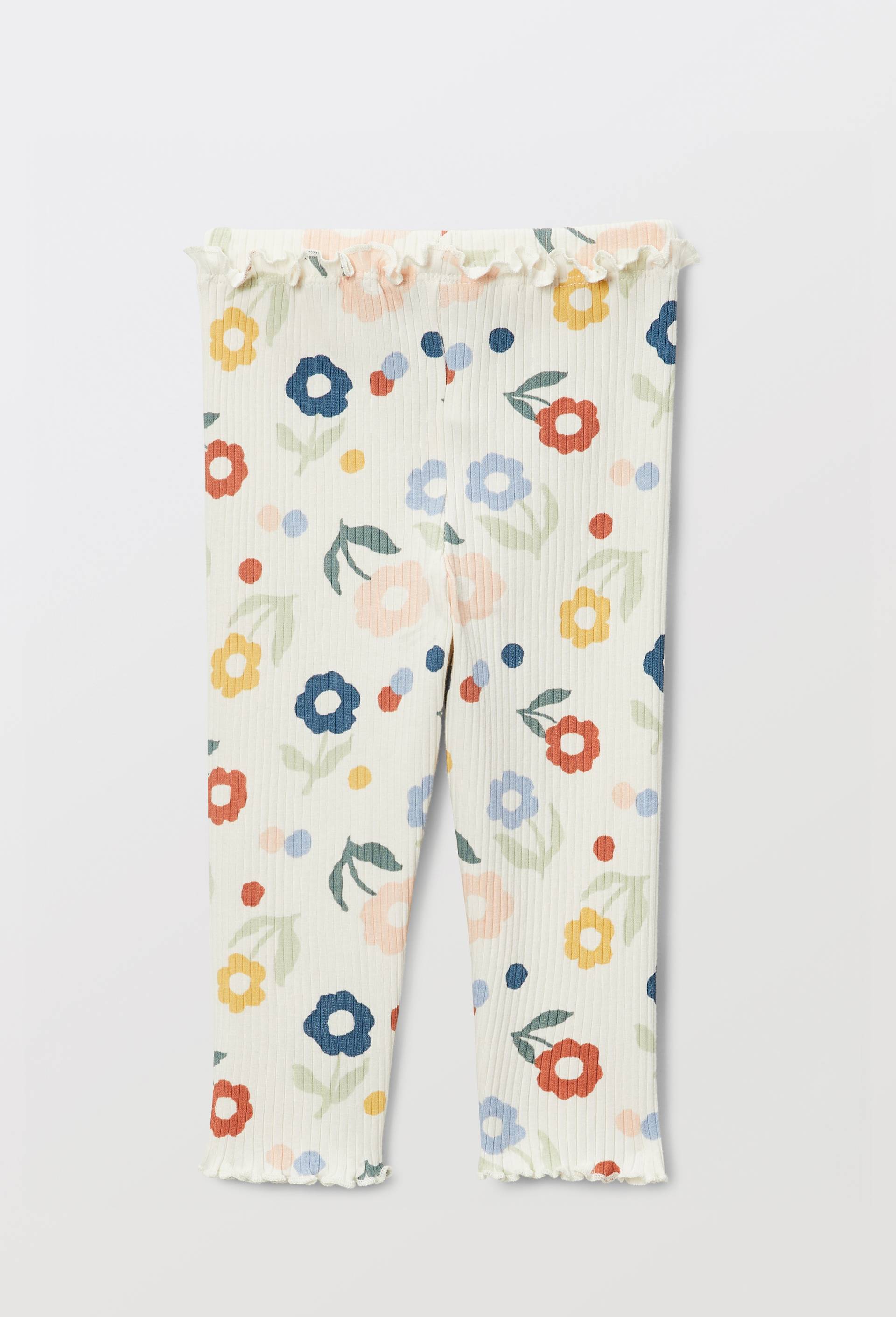 Legging c&ocirc;tel&eacute; imprim&eacute; en coton BIO GOTS, Beige clair, large image number 2