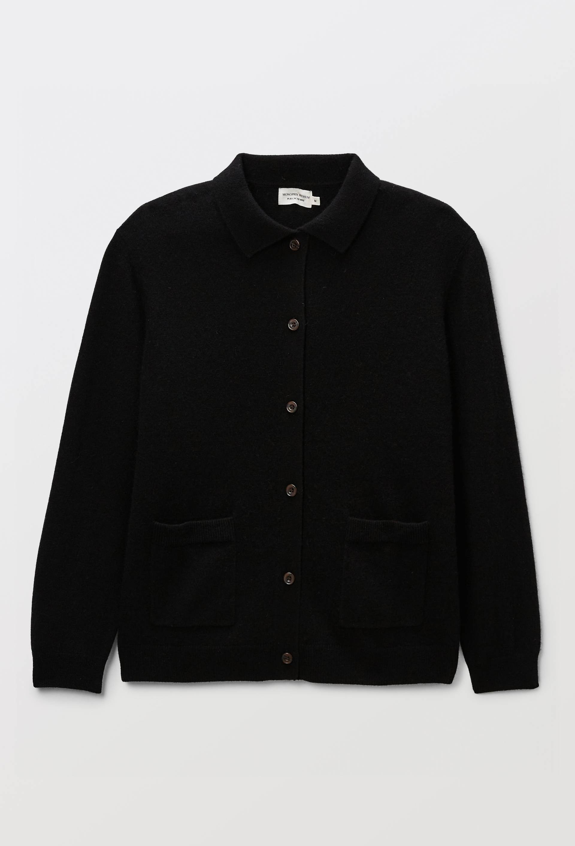 Cardigan uni en cachemire, Noir, large image number 2