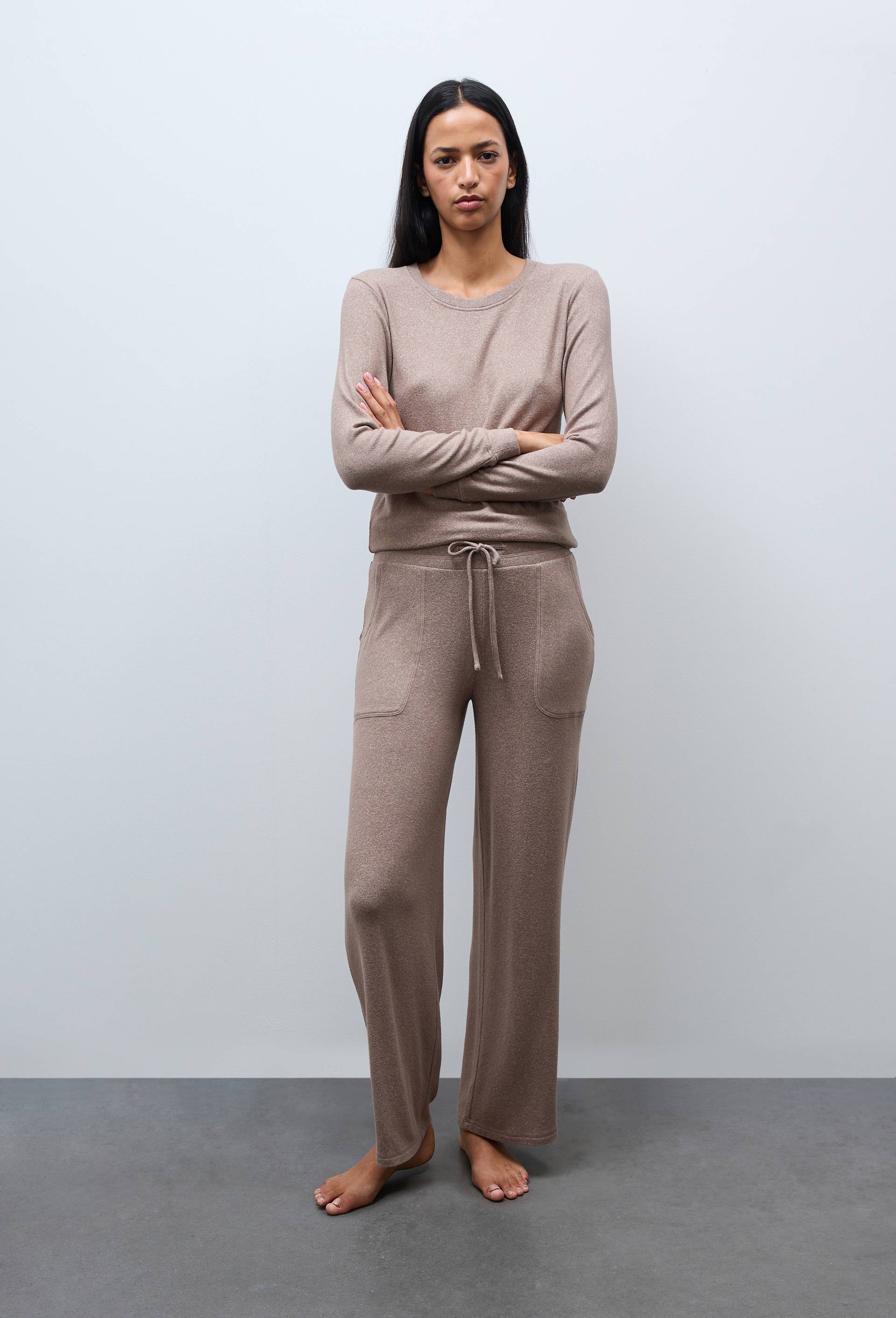 Pantalon large doux et l&eacute;ger, Beige, large image number 0.0