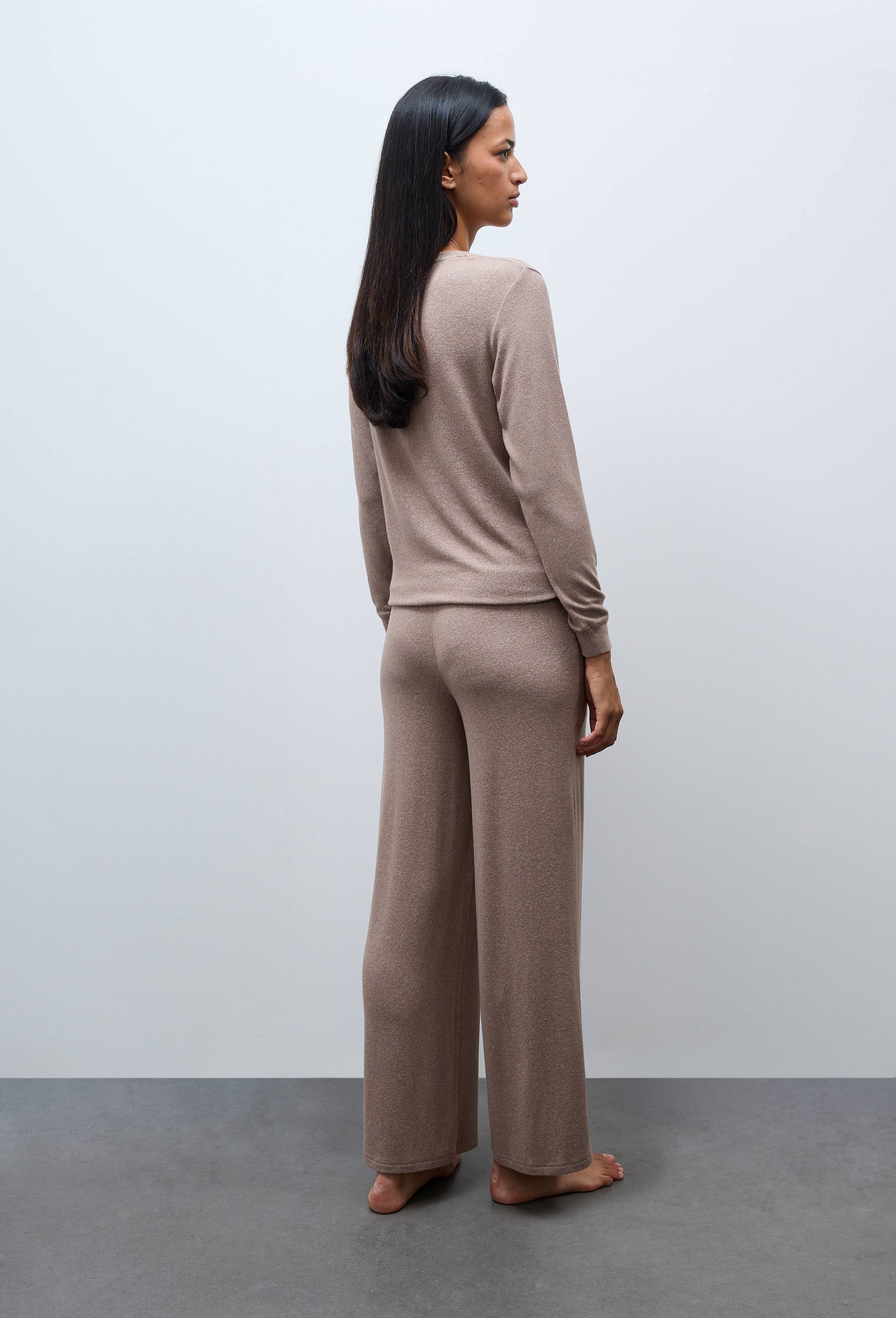Pantalon large doux et l&eacute;ger, Beige, large image number 1.0