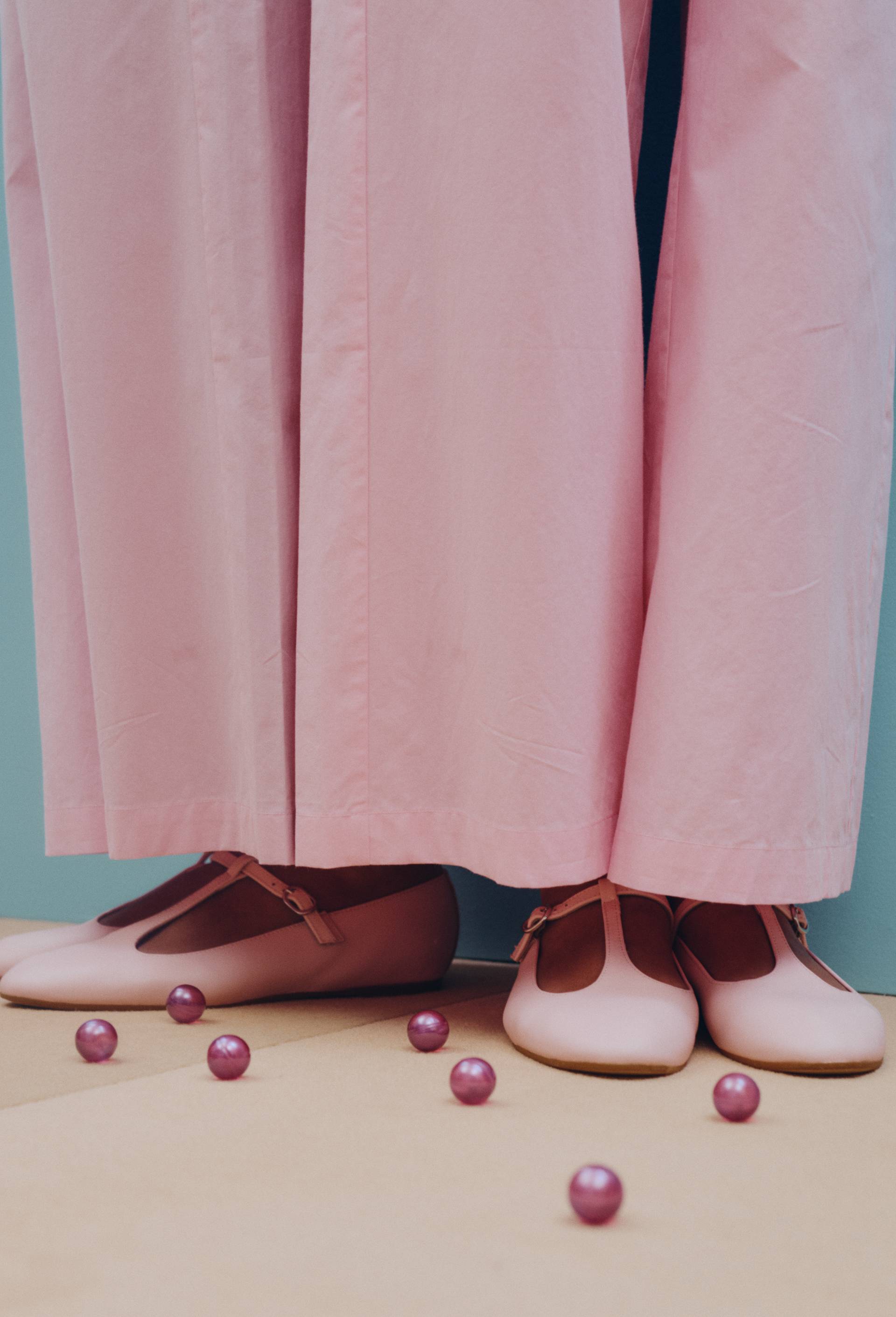 Salom&eacute;s double brides en cuir, Rose clair, large image number 0