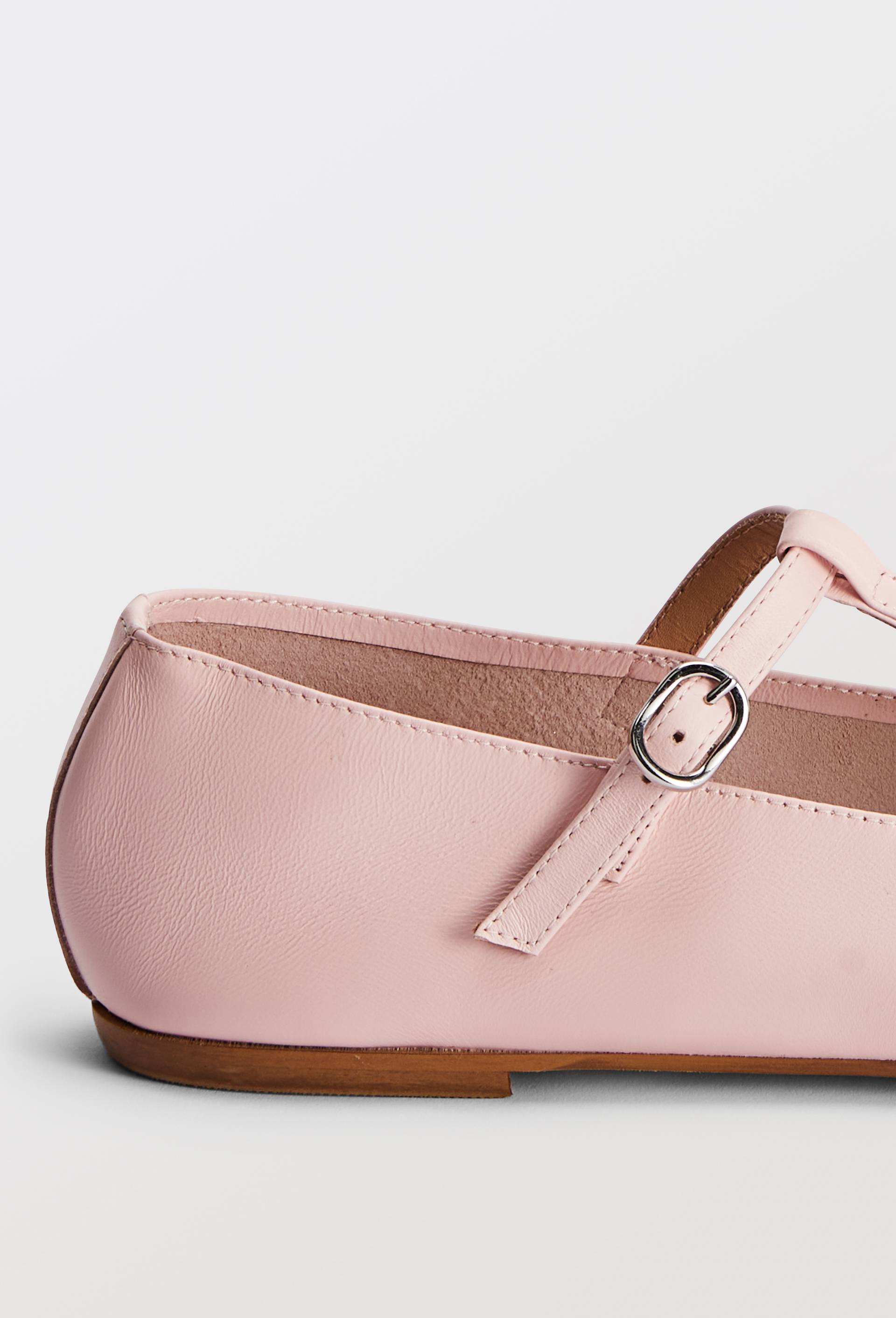 Salom&eacute;s double brides en cuir, Rose clair, large image number 3