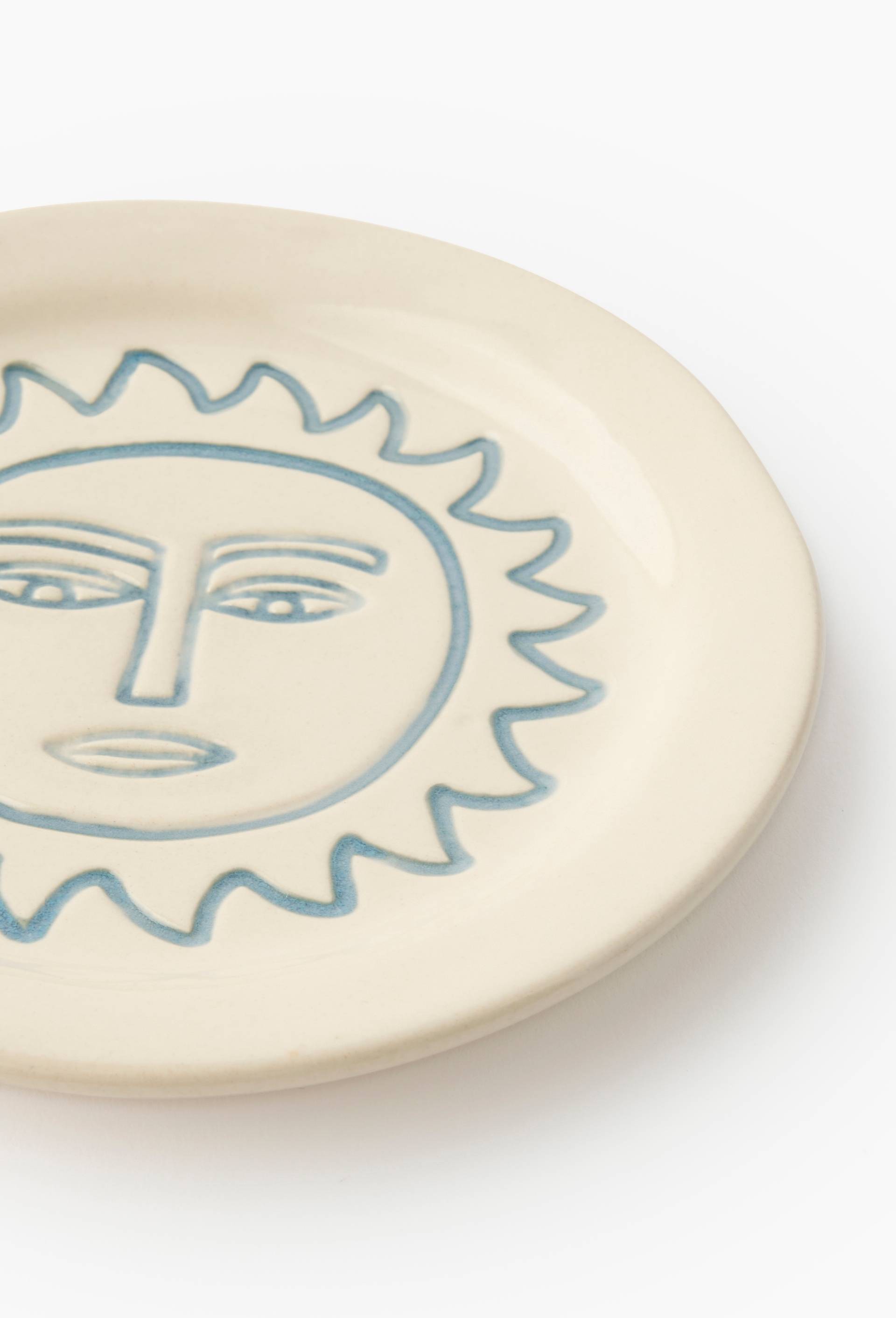 Assiette &agrave; pain finition imprim&eacute;e, 15cm, Bleu fonc&eacute;, large image number 1