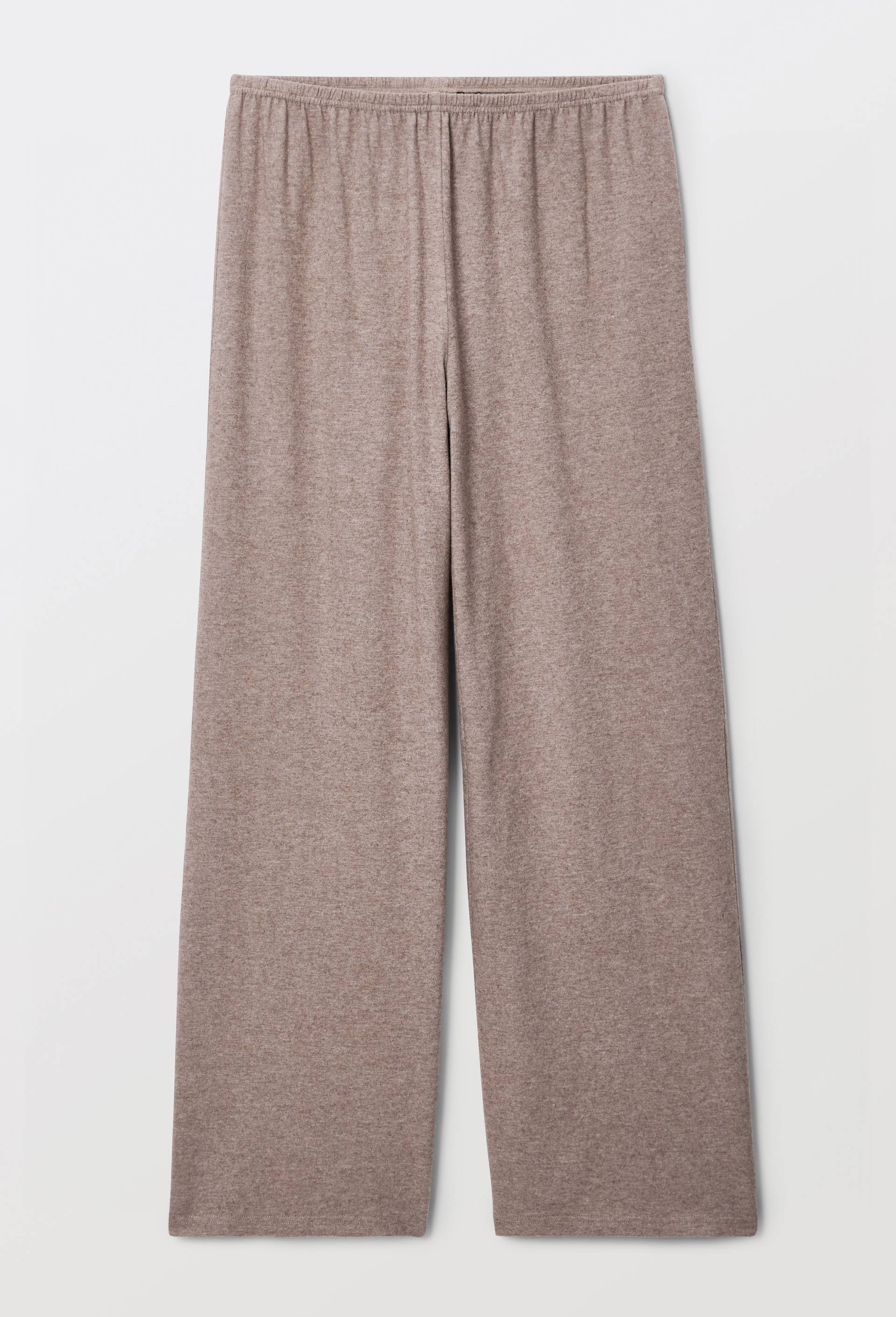 Pantalon uni en coton et modal, Beige, large image number 2.0