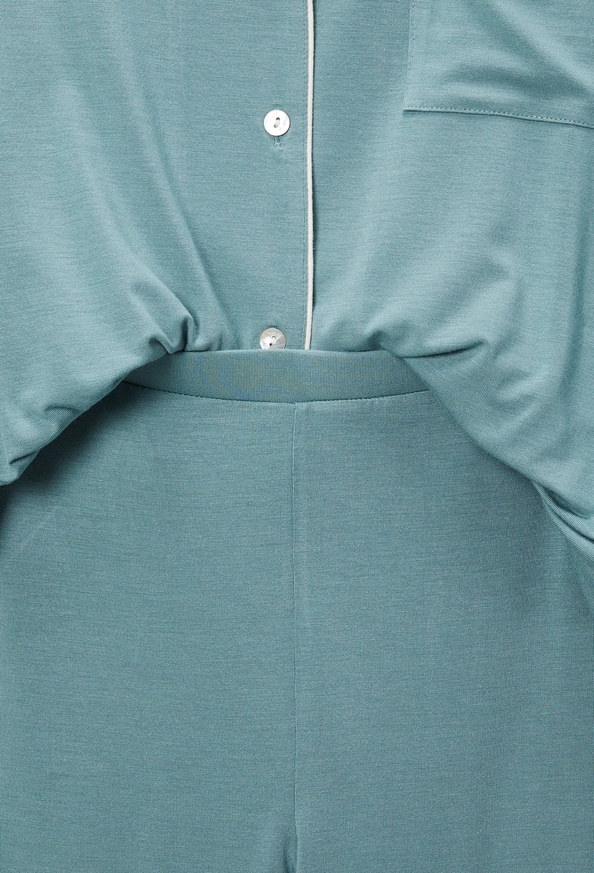 Pyjama fluide &agrave; pois en modal, Vert, large image number 3.0