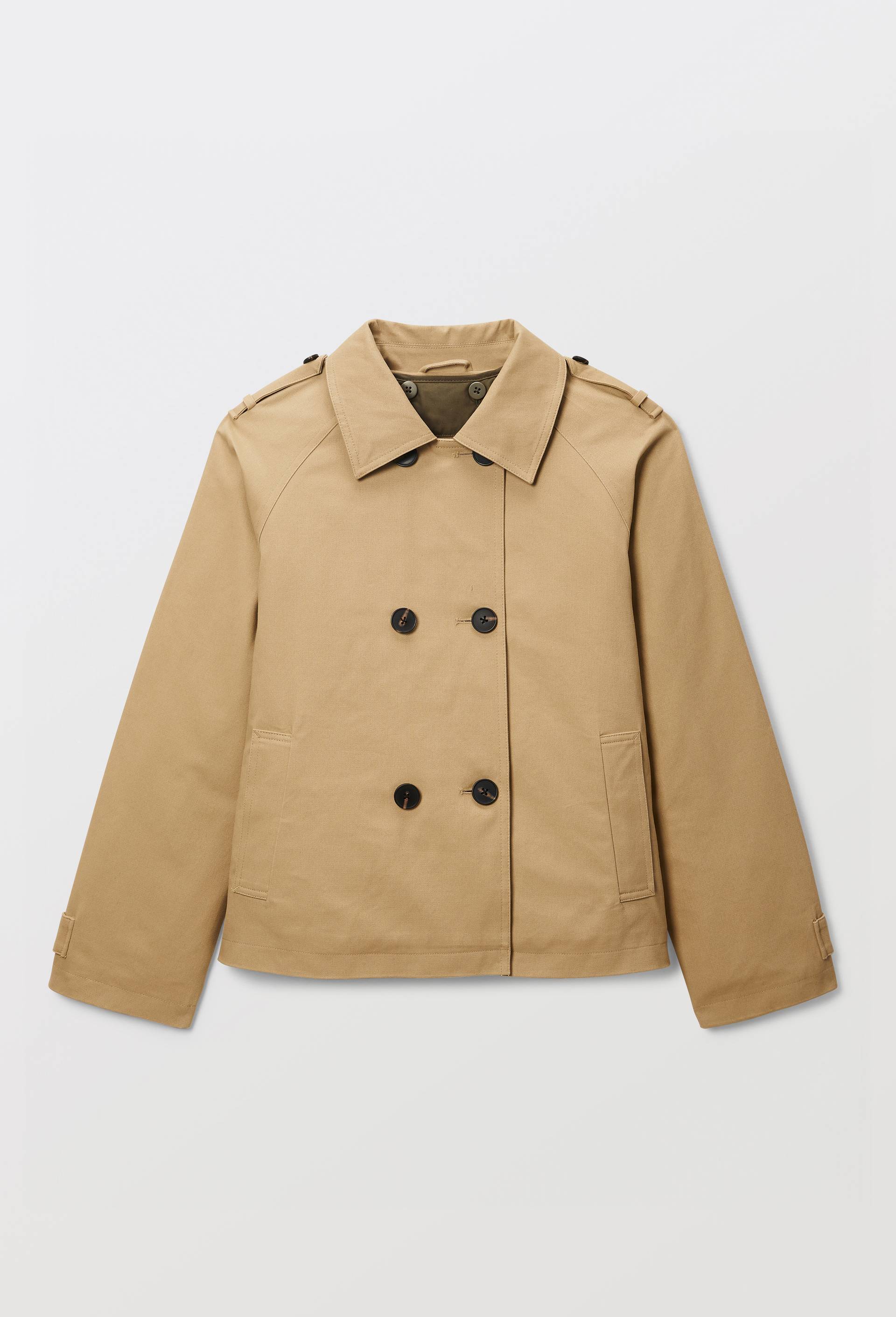 Trench court en coton avec doublure amovible, Beige, large image number 2